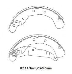 Opel Zafira 99/04 Arka Fren Pabucu 1,6/1,8/2,0 (114,3x40)(fmk)