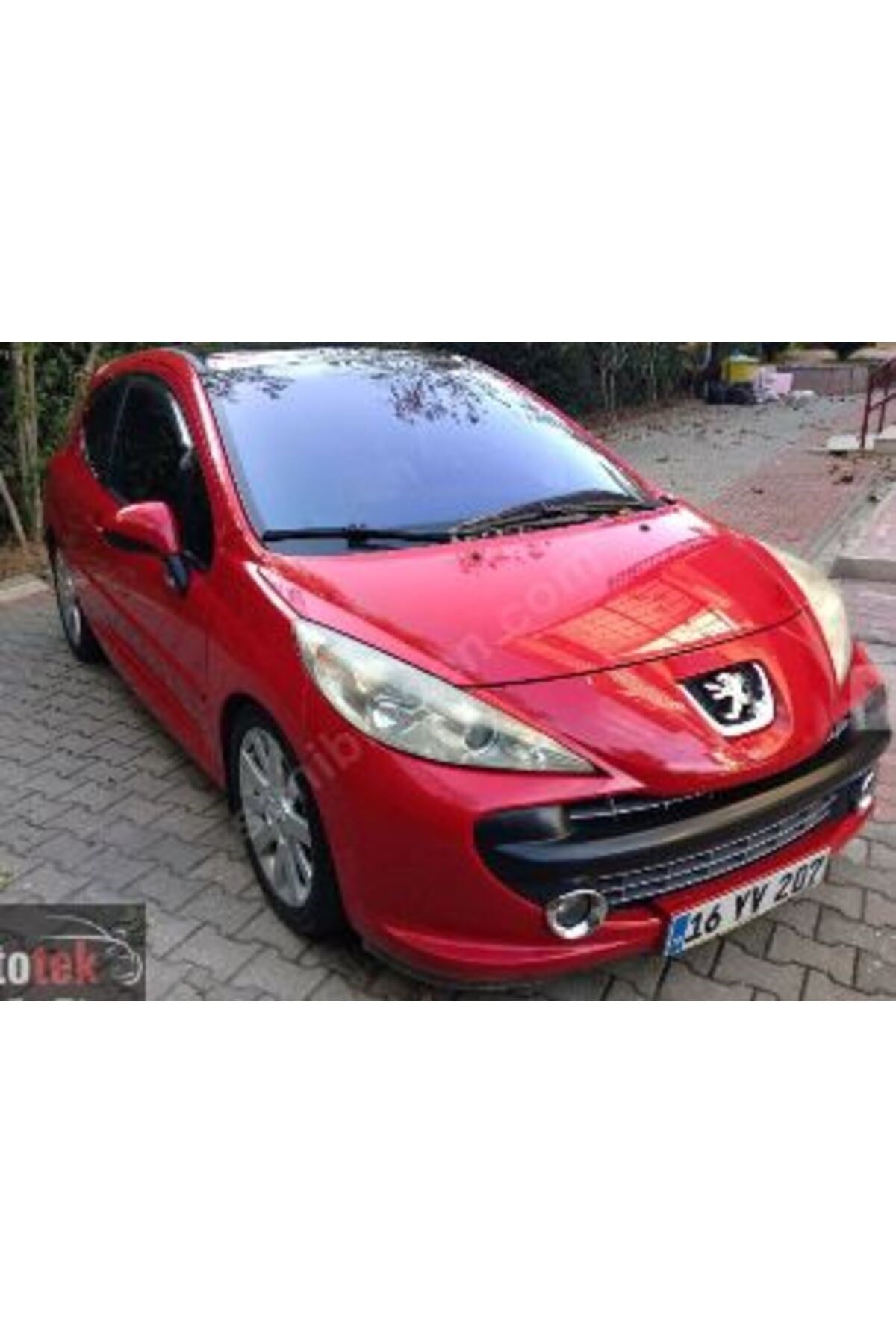 Peugeot 207- 06/09; Ön Tampon Siyah (Sis Delikli) Bant/Panjur Delikli/ Braketli (3 Kapı 7401ES