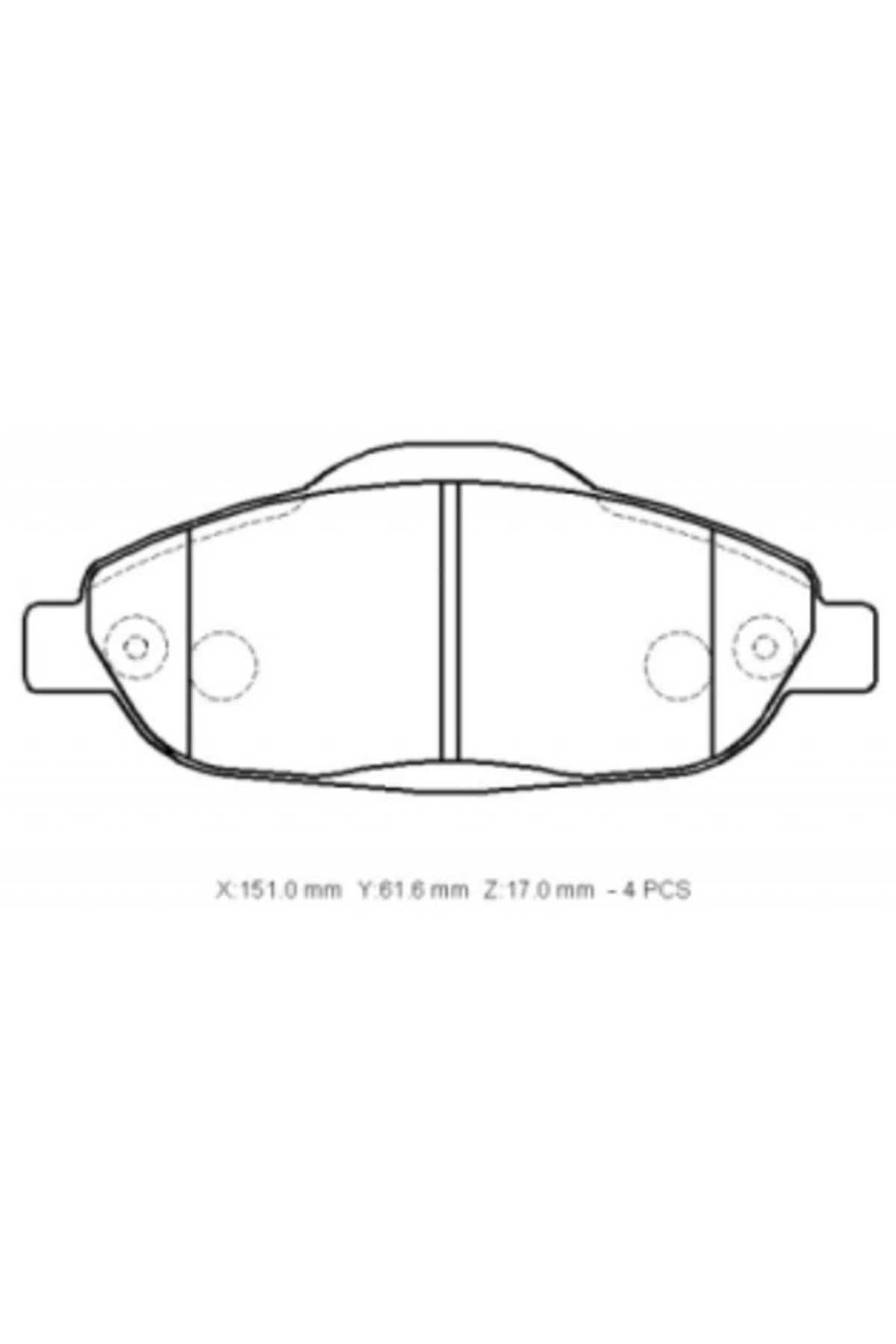 Peugeot 3008- 09/16; Ön Fren Balatası (Kablosuz)(Disk) (151x61,6x17) (Bramax) 4253.93