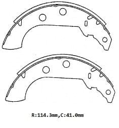 Peugeot 306 Sd/hb 00/01 Arka Fren Pabucu (Paletsiz)(114,3x41) (Bramax)