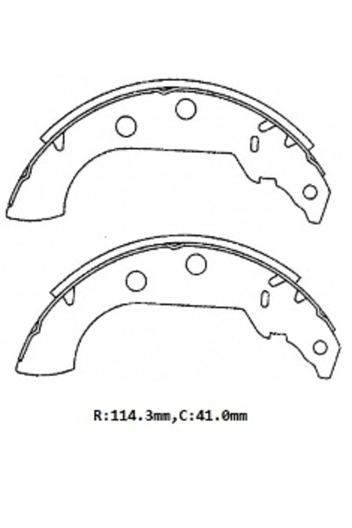 Peugeot 306- SD/HB- 93/96; Arka Fren Pabucu (Paletsiz)(114,3x41) (Bramax) 4241.55