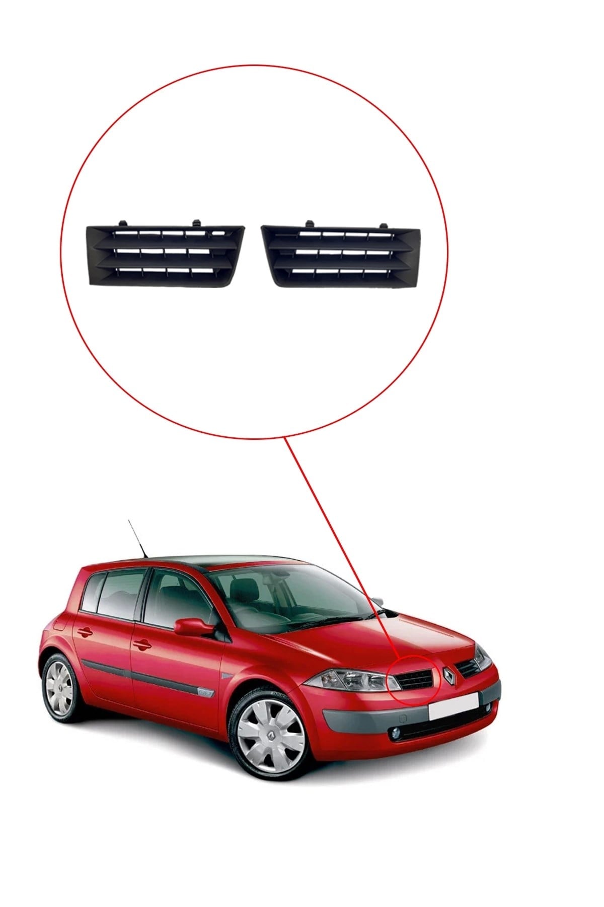 Renault Megane 2 Ön Tampon Panjuru Takımı - 7701476893 Uyumlu
