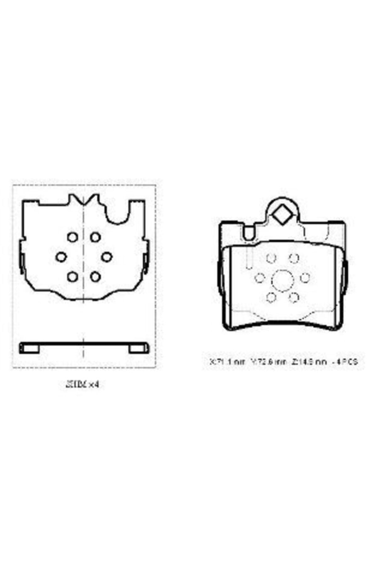 S Class- W220- 98-01 Arka Fren Balatası (KABLOSUZ)(DİSK)(72X69X14,90) Oem No: A0044209420 U