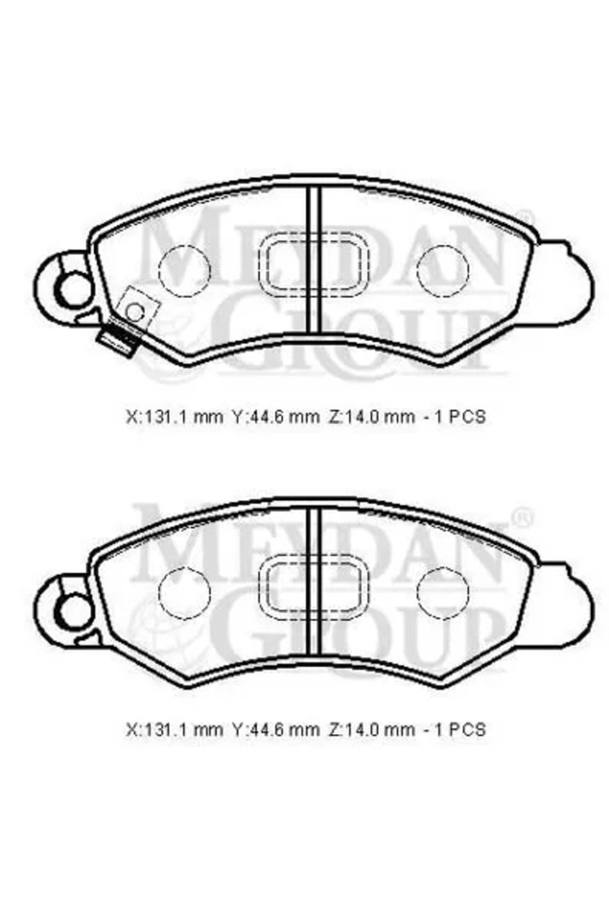 SUZUKI SWIFT- SD/HB- 97/04; ÖN FREN BALATASI MACAR TİPİ (DİSK) (131,1X44,6X14) (DAIWA)