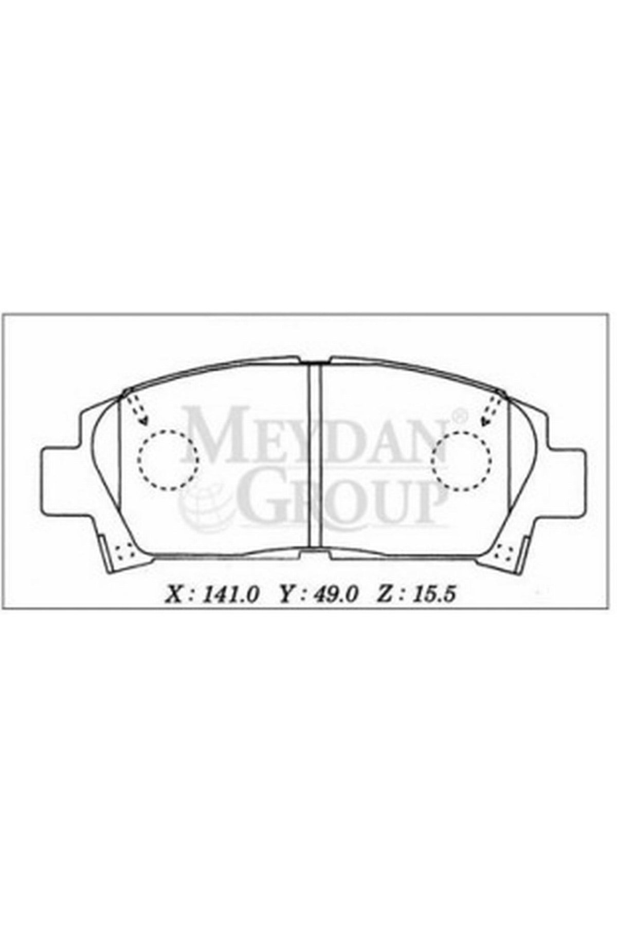 TOYOTA AVENSIS- 01/02; ÖN FREN BALATASI 1,6/1,8/2,0 (DİSK) (141X49X15,5) (FMK)P.A