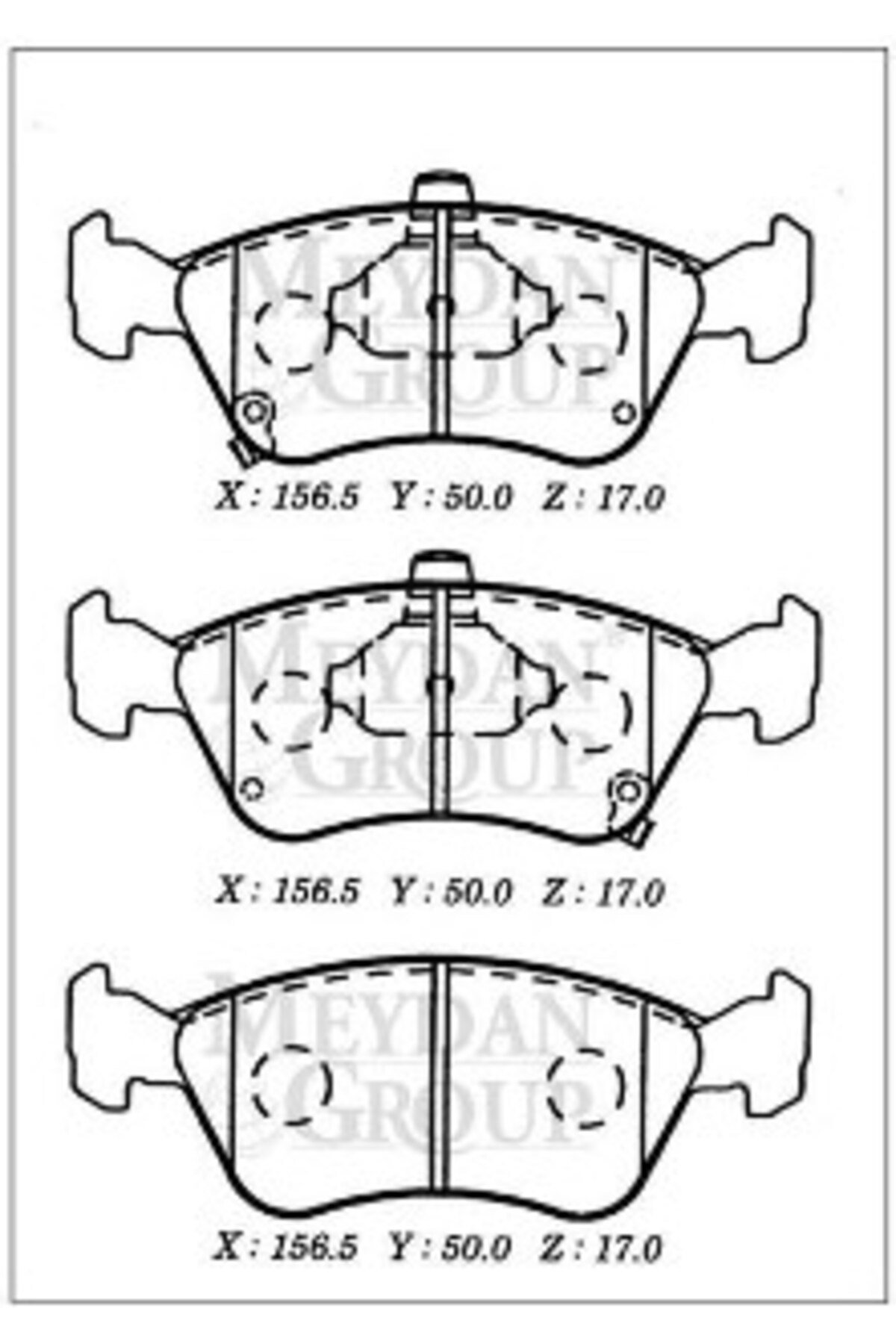 Toyota Avensis 01/02 Ön Fren Balatası 1,6/1,8/2,0 (Disk) (156,5x50x17) (Daıwa)