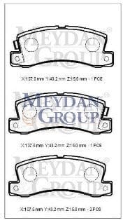Toyota Avensis 98/00 Arka Fren Balatası 1,8/2,0 (Disk) (107,6x35x15) (Daıwa)