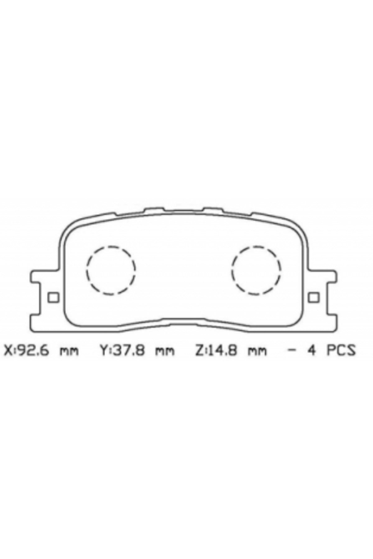 Toyota Camry- 01/04; Arka Fren Balatası (Disk) (92,6x37,8x14,8) (Daiwa) 04466-33140