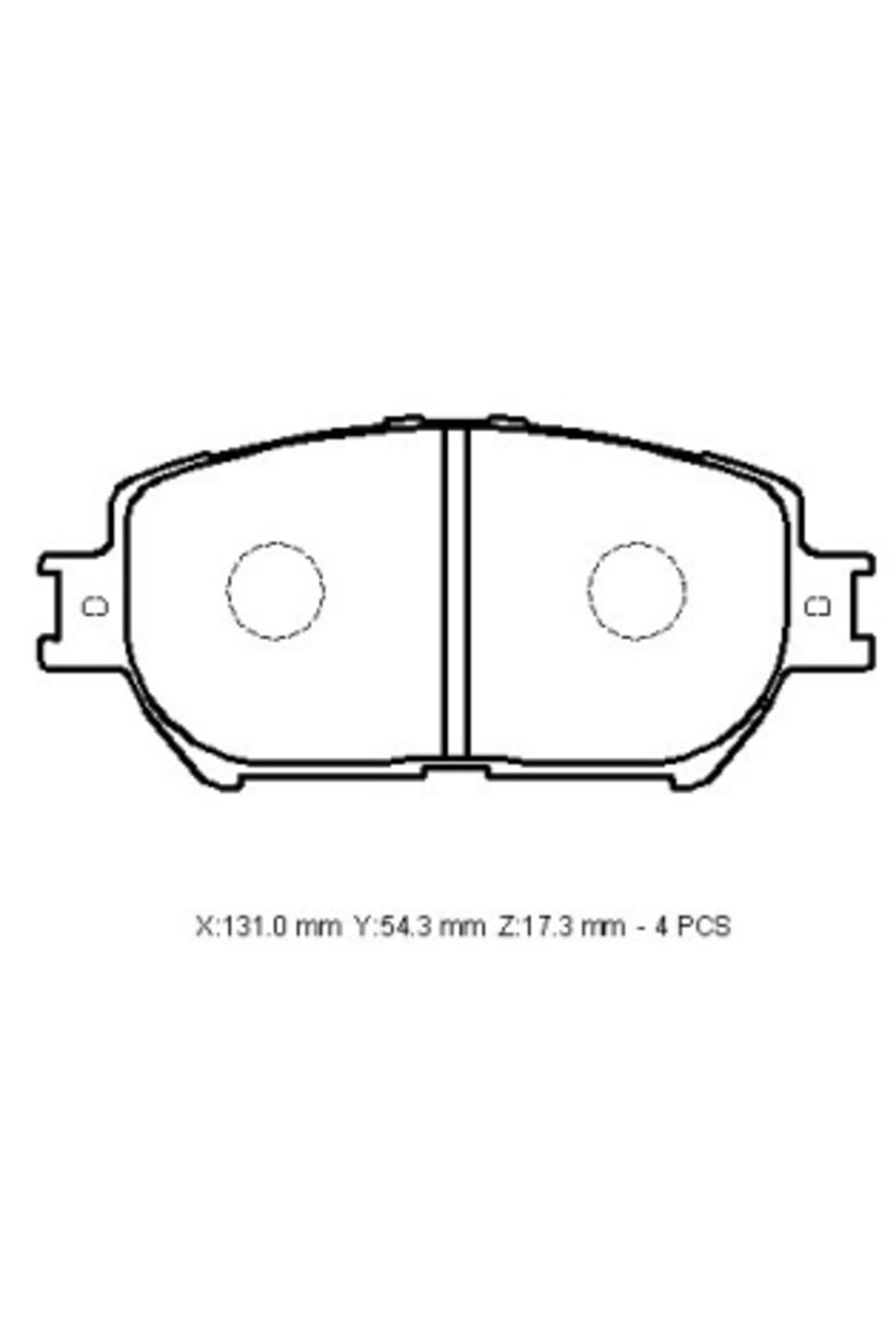 Toyota Camry- 01/04; Ön Fren Balatası (Disk) (131x54,3x17,3) (Daiwa) 04465-33240