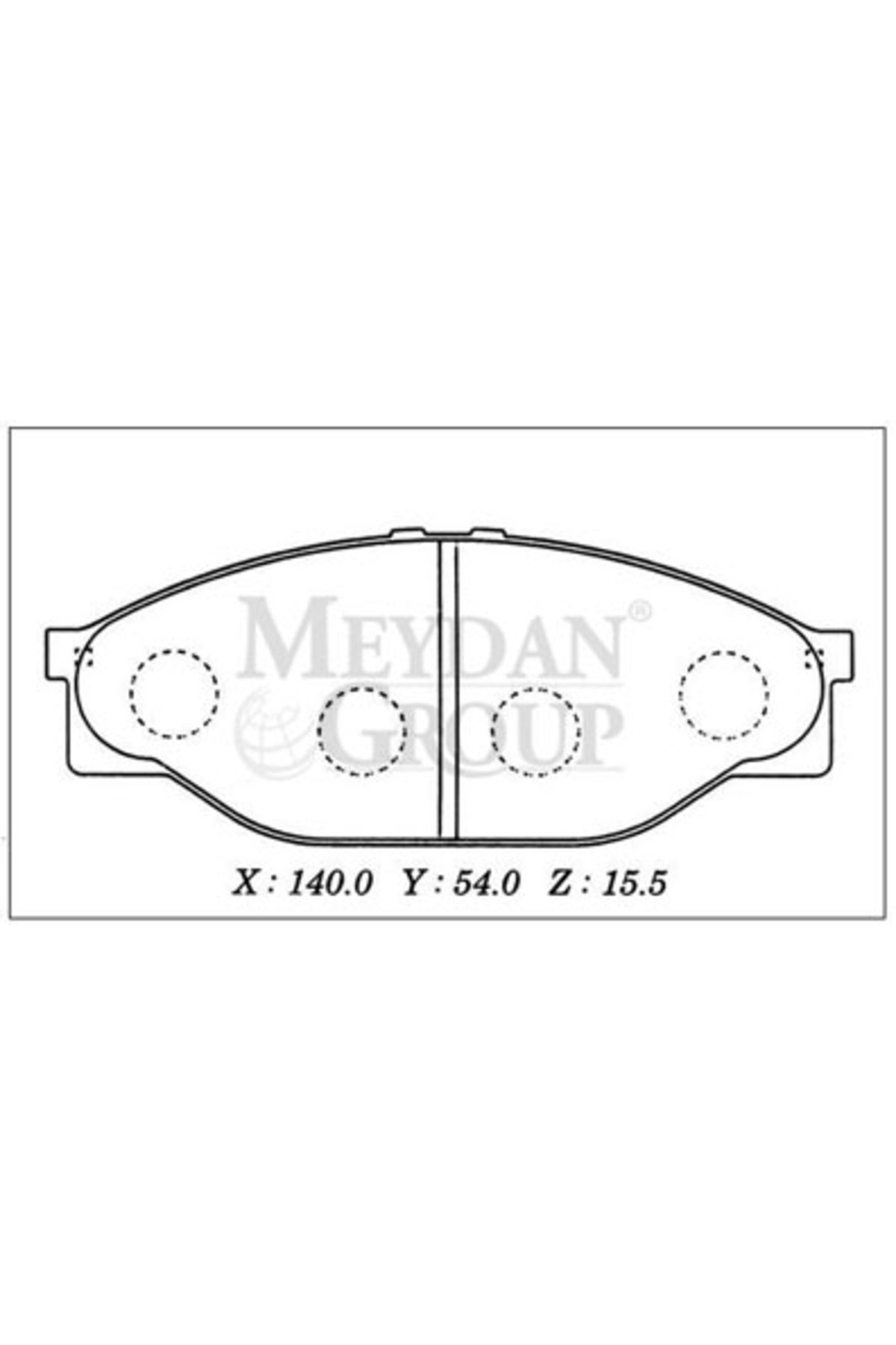 Toyota Hiace- Minibüs- 89/97; Ön Fren Balatası (Disk) (140x54x15,5) (Daiwa) 04465-26200