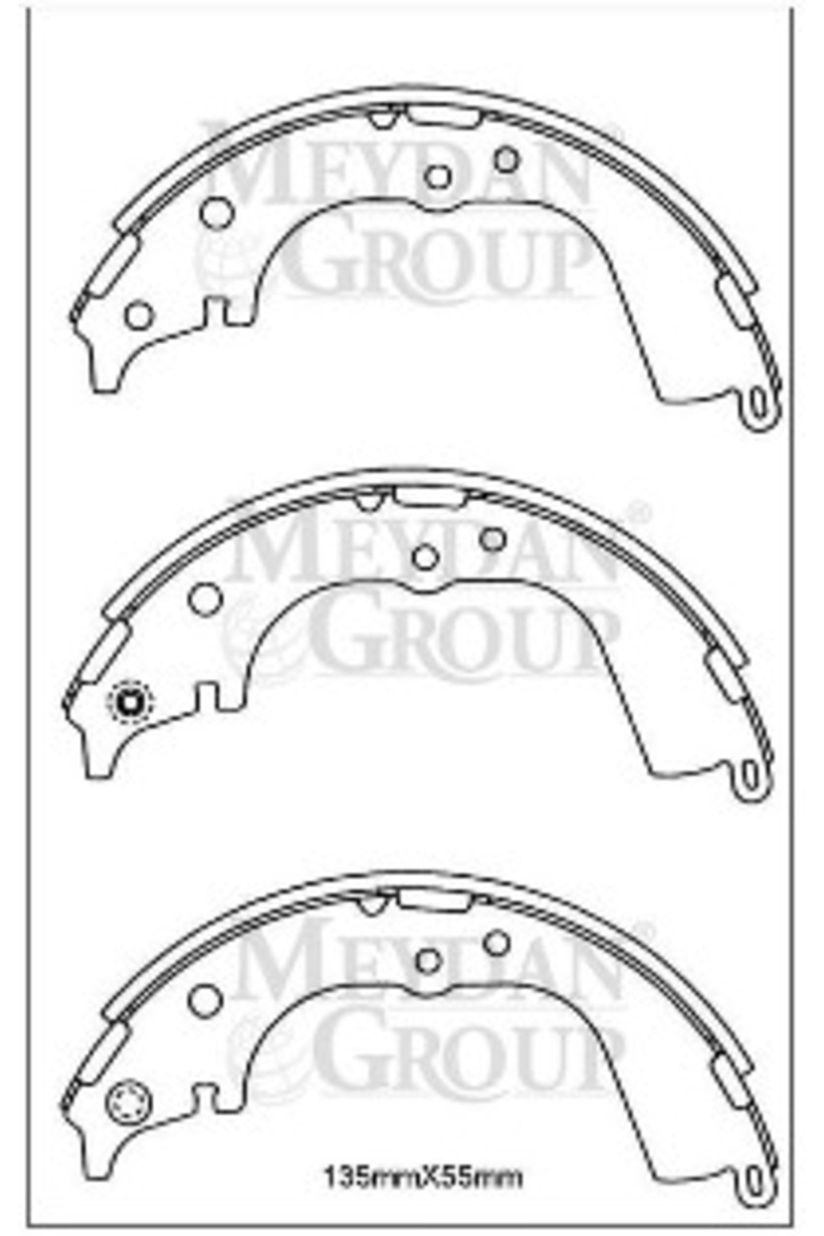 Toyota Hılux- Pıck Up Ln145- 98/01 Arka Fren Pabucu Kalın Tip (135x55) 04495-26230