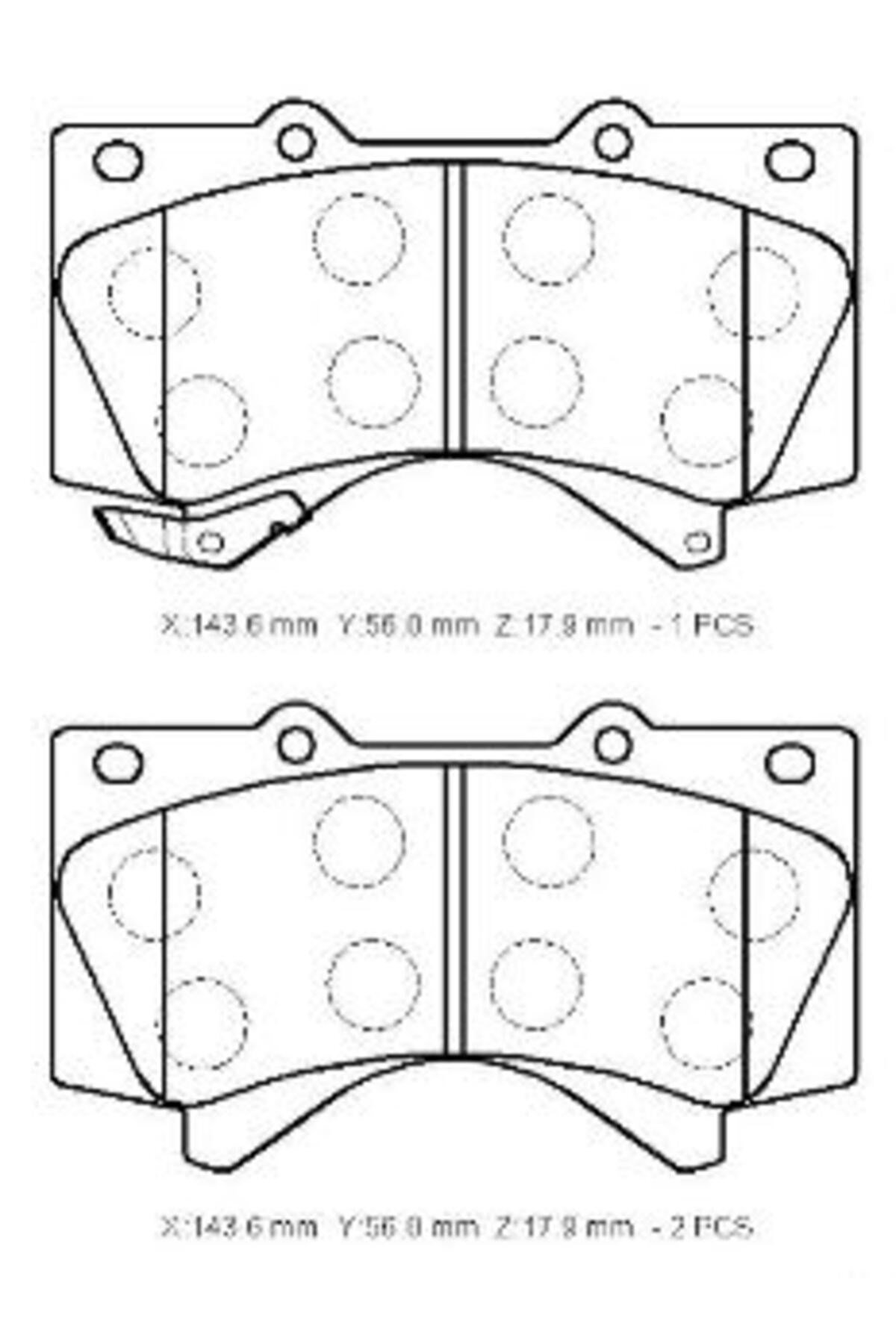 Toyota Landcruiser Prado 09/13 Ön Fren Balatası (Disk)(143,6x56x17,9)(daıwa)