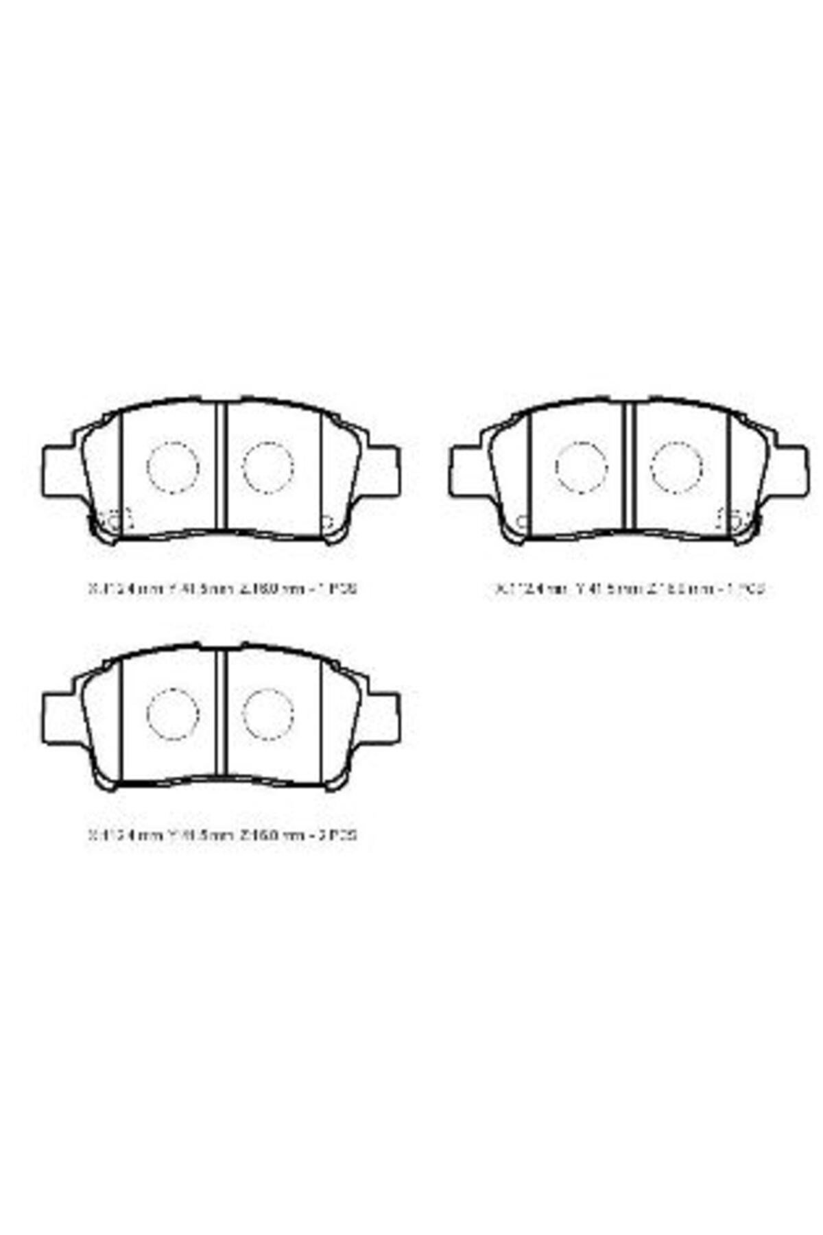 Toyota Yaris- 00/06; Ön Fren Balatası 1,0/1,3/1,4 (Disk) (112,4x41,5x16) (Daiwa) 04465-52031