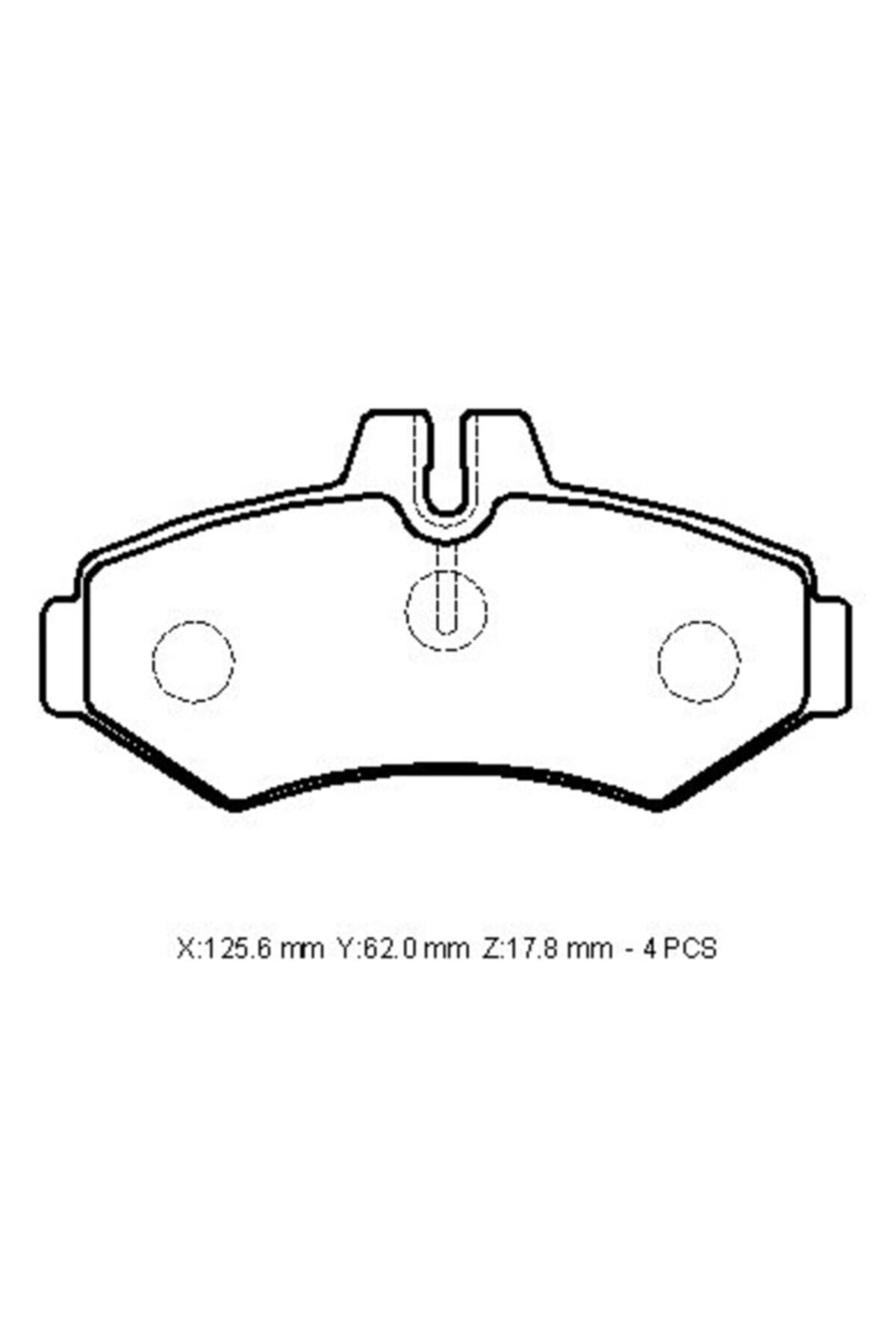 Volt- Lt35/lt46- 96/07 Arka Fren Balatası (kulaksız)kablosuz)disk) (125,6x62x17,8)) A0084