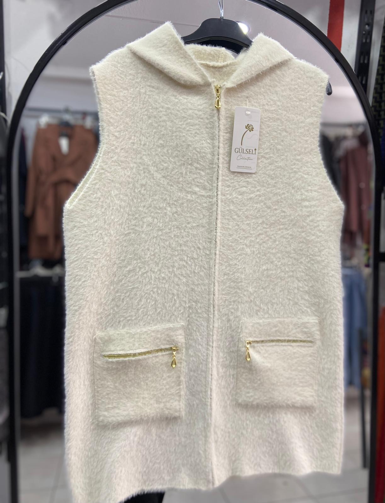 ANGORA YELEK KREM