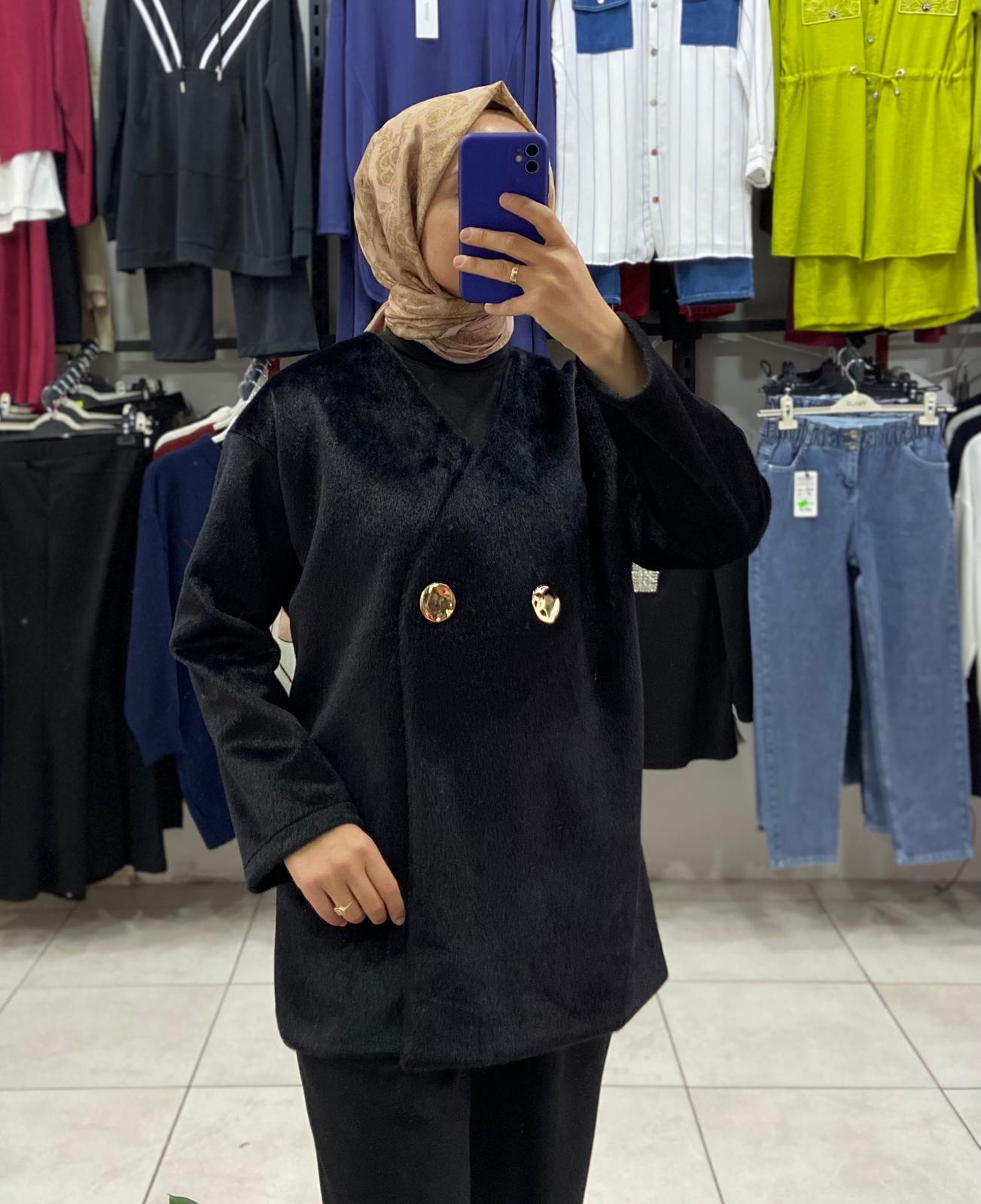 KRUVAZE SUNİ KÜRK CEKET