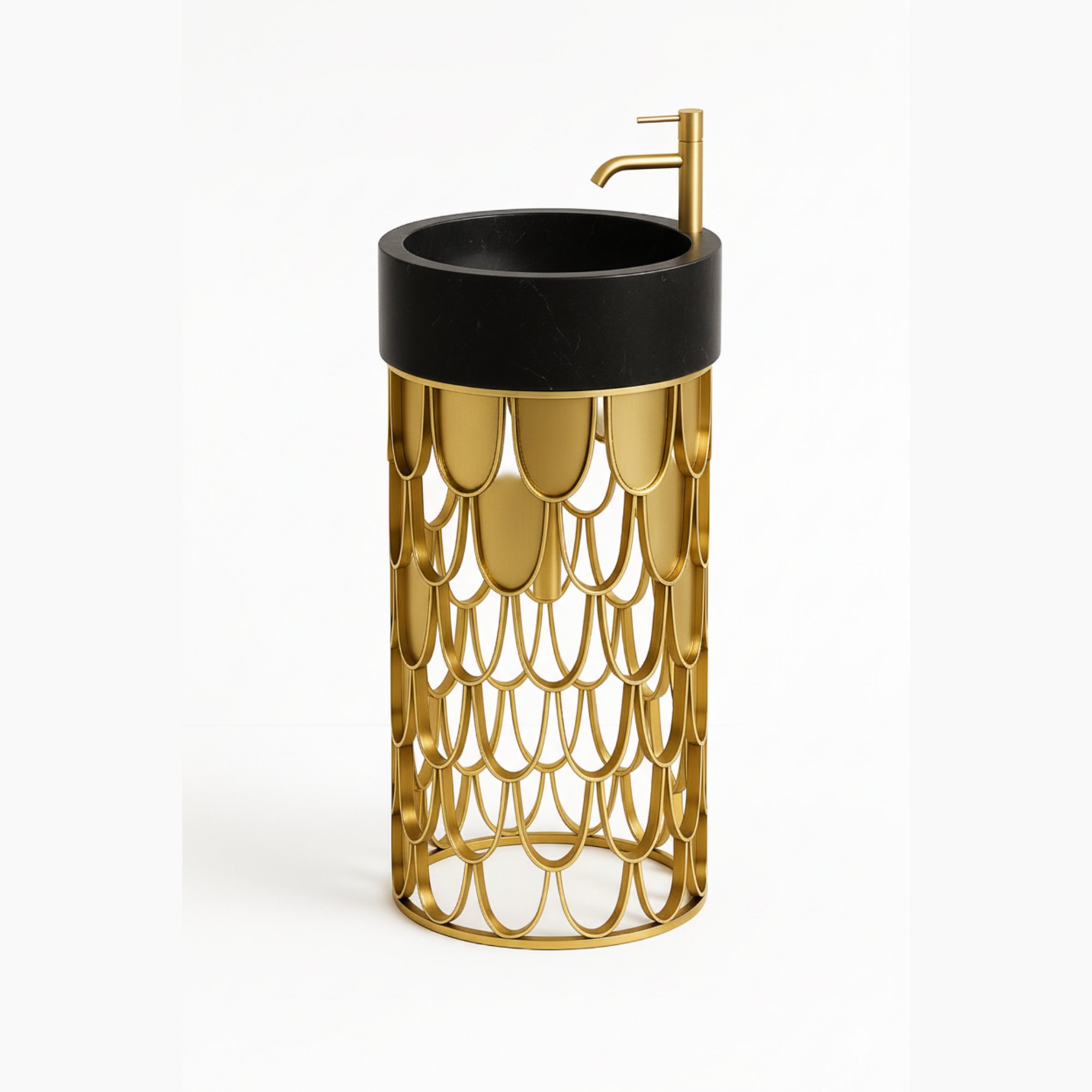 AUREA SCALE — Brass & Marble Basin