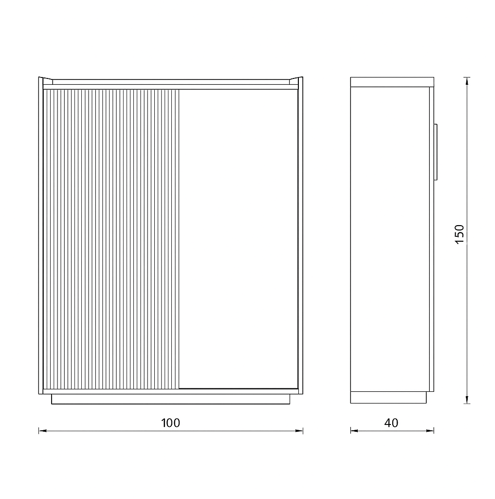 Lagom Strio Cabinet – Modern Çizgili Ahşap Ayakkabılık