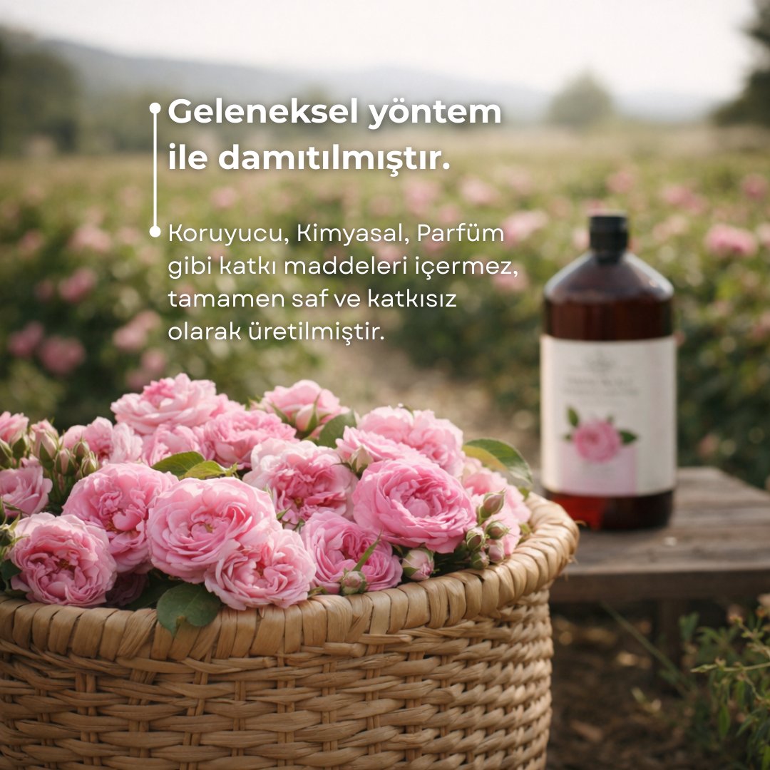 Doğal Yağlı Gül Suyu 500ml