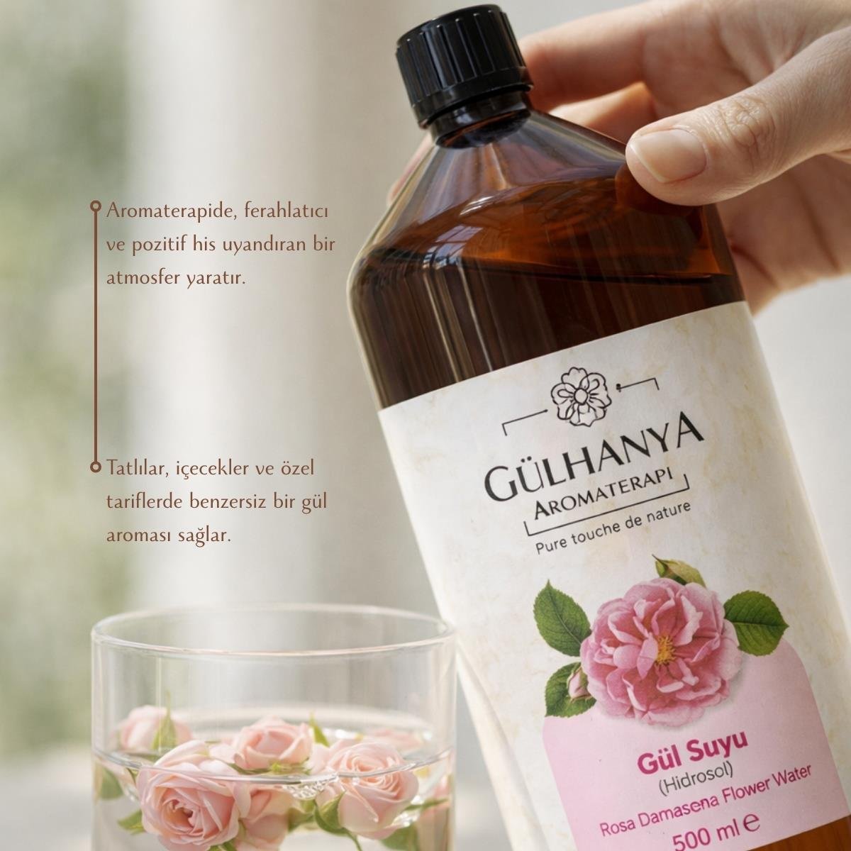 Doğal Yağlı Gül Suyu 500ml