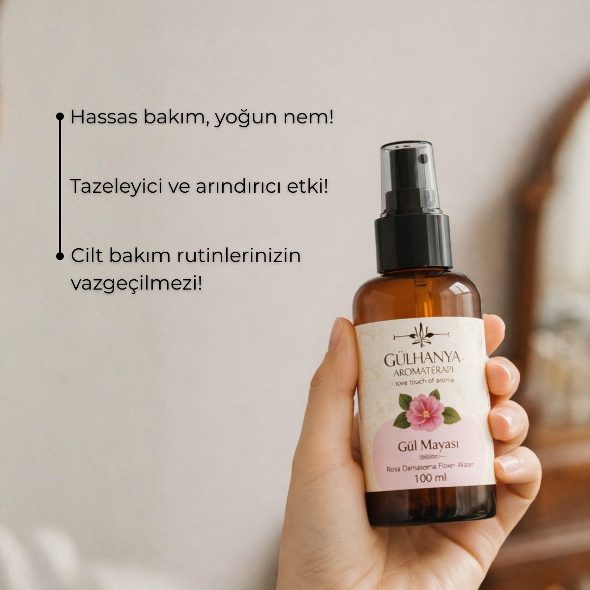 Gül Mayası 100ml (Yoğun Gül Yağlı Gül Suyu Sıkılaştırıcı, Aydınlatıcı ve Arındırıcı Tonik)