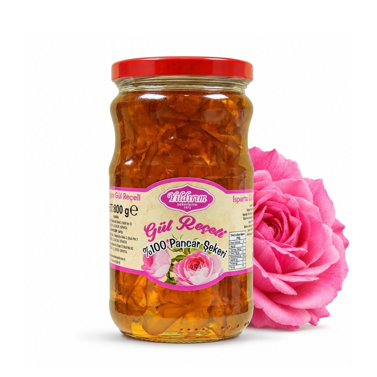 Gül Reçeli %100 Pancar Şekerli 800gr