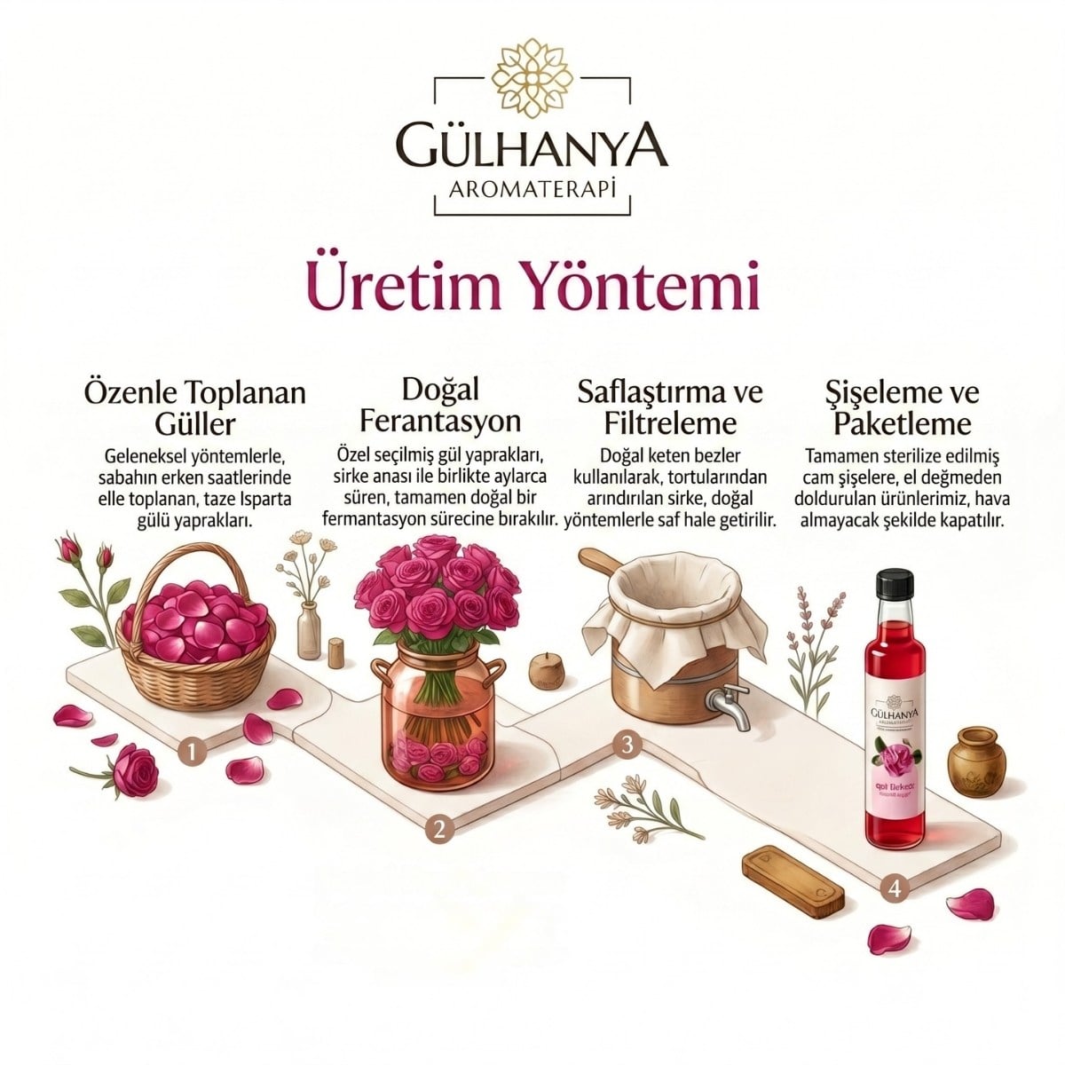 Gül Sirkesi 250ml