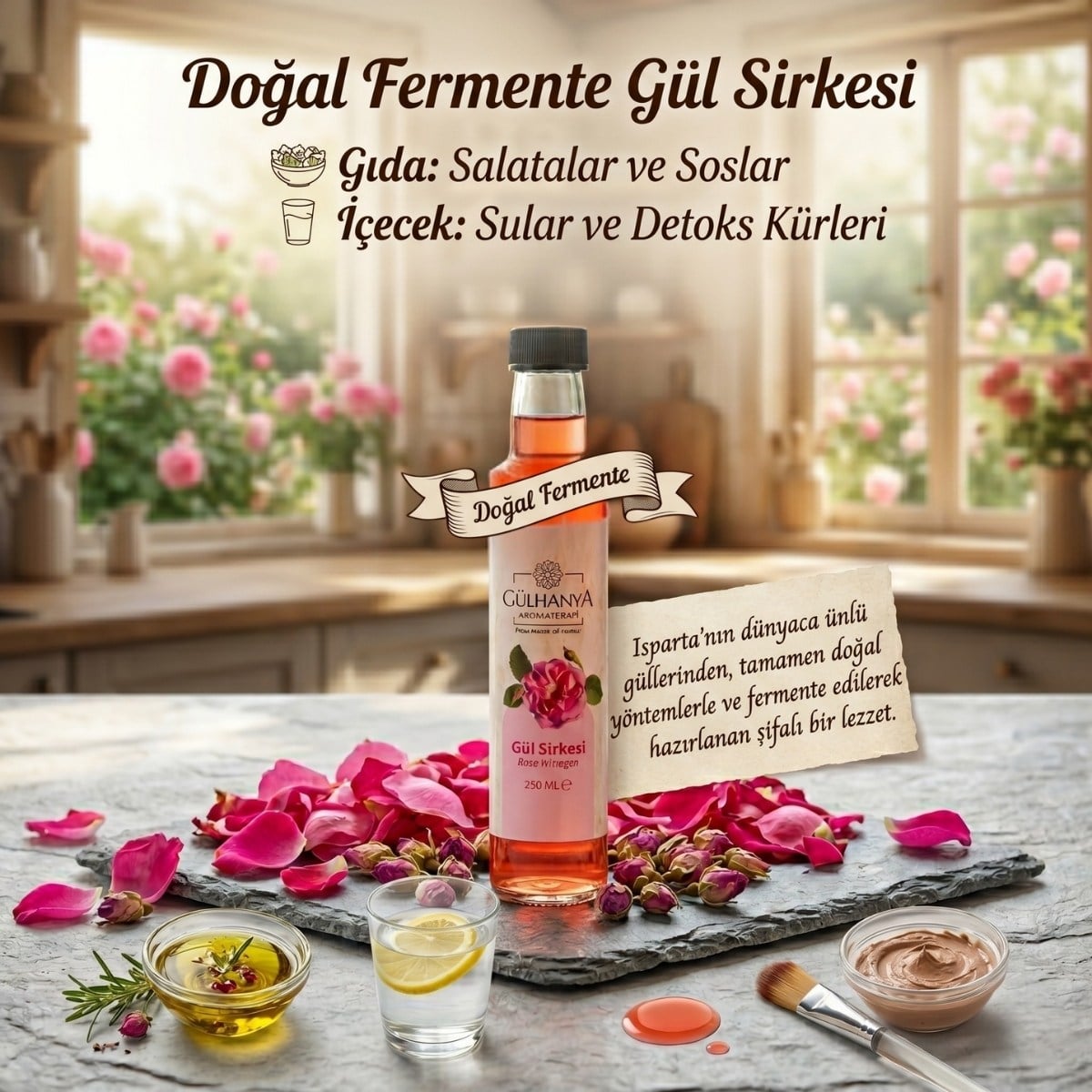 Gül Sirkesi 250ml