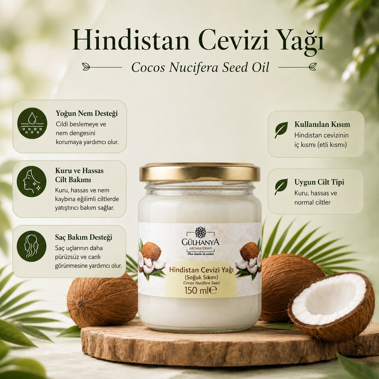 Hindistan Cevizi Yağı 150ml