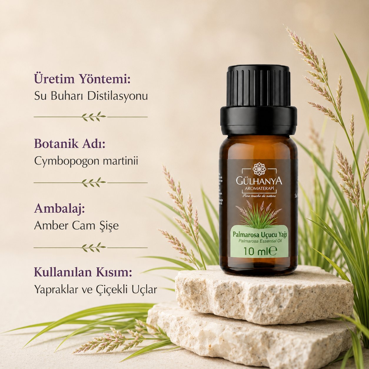 Palmarosa Uçucu Yağı 10ml