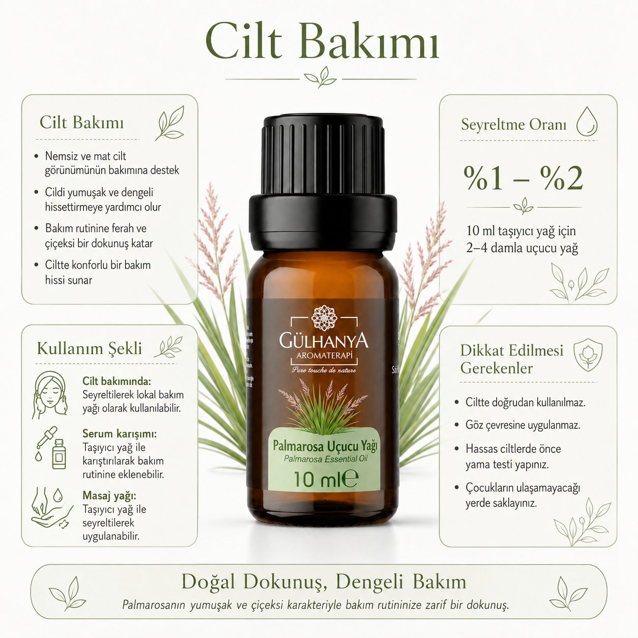 Palmarosa Uçucu Yağı 10ml