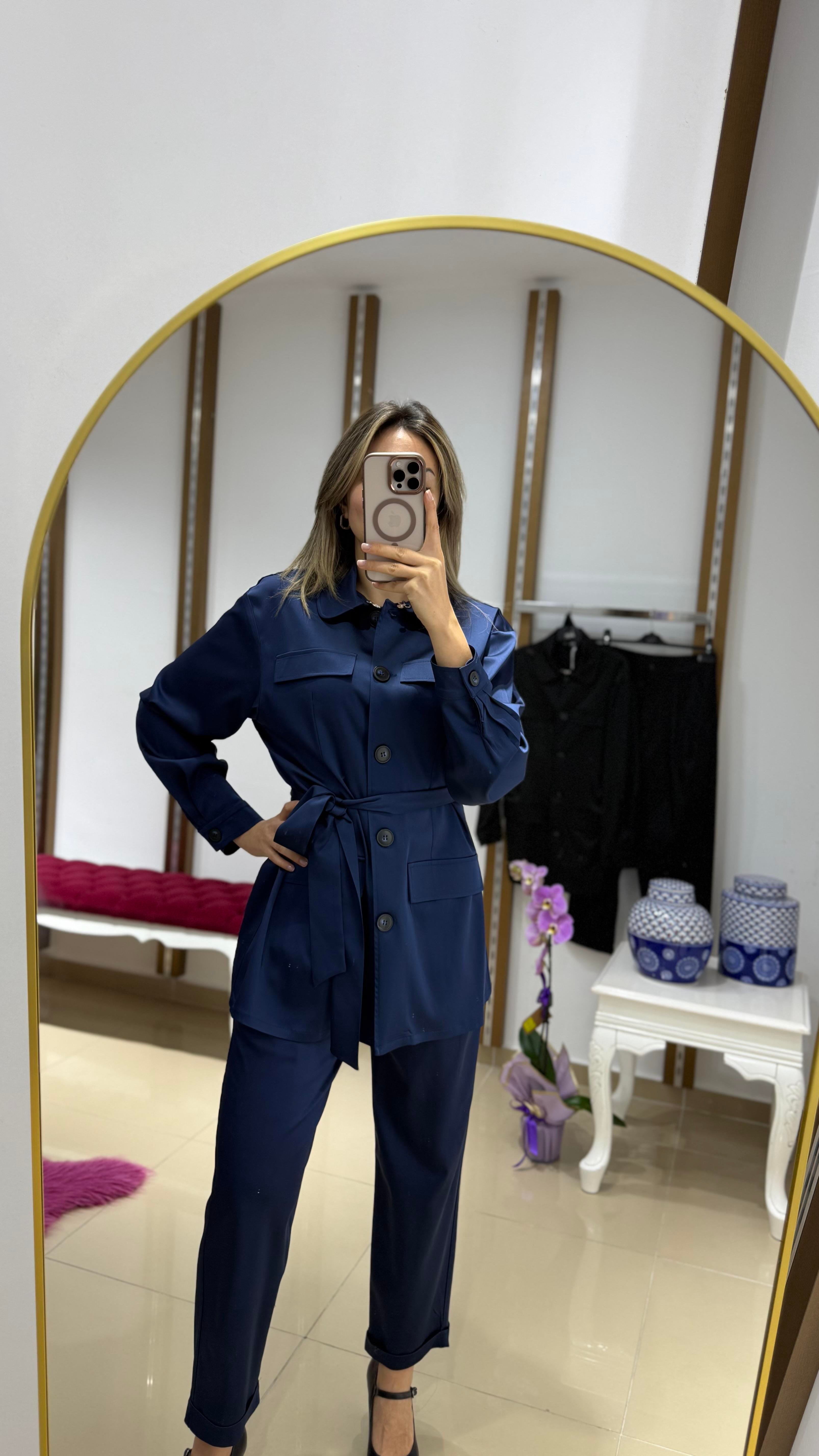 LİSA SATEN İPEK PANTOLONLU TAKIM LACİ 