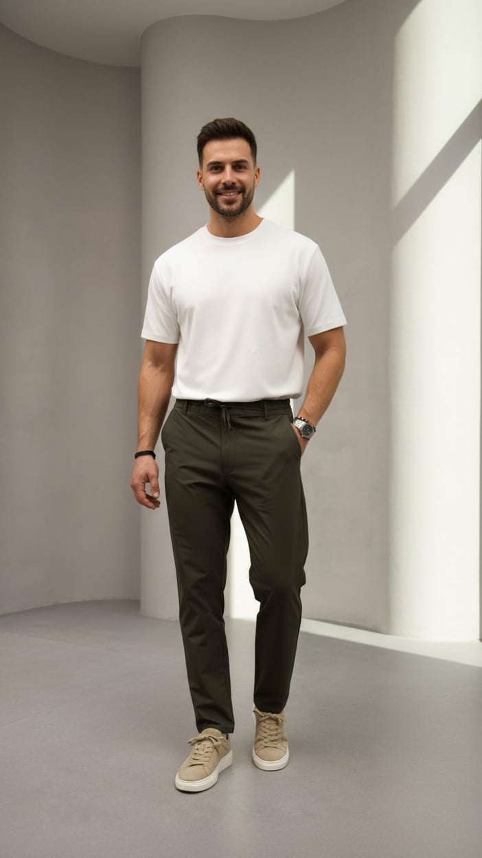 Haki İnce Pantolon