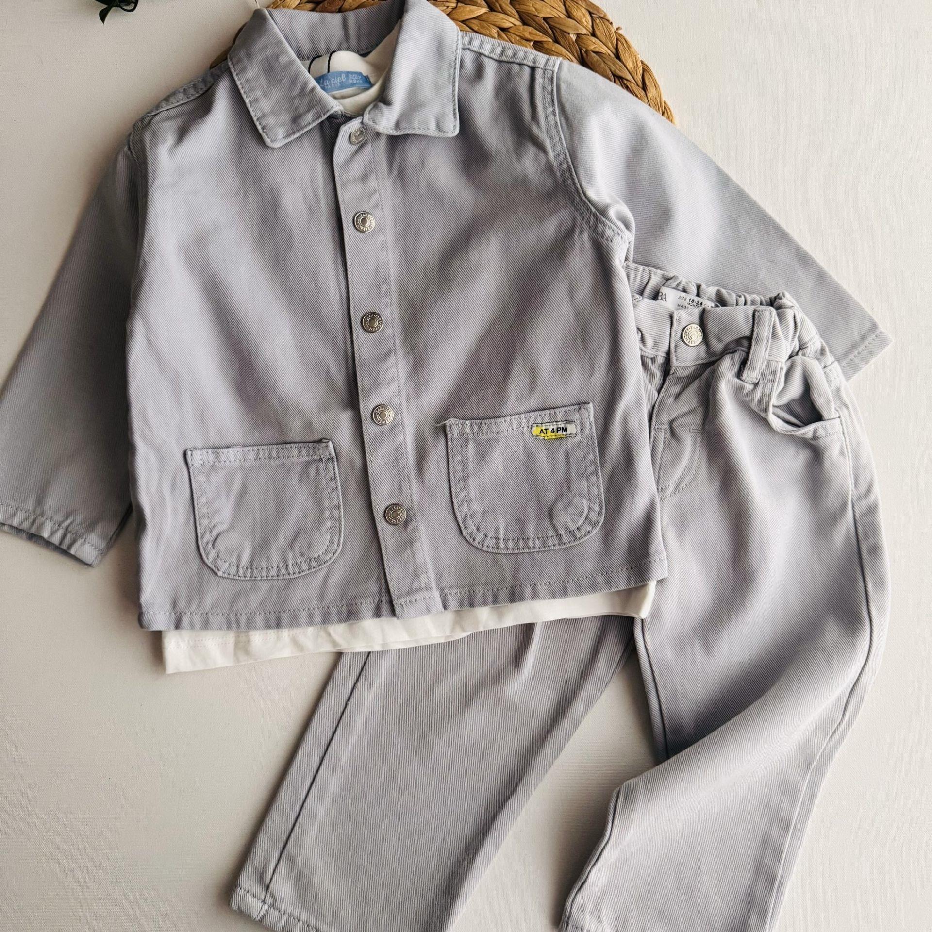 Basic Ceket Pantolon Takım 2’li Set  - Gri
