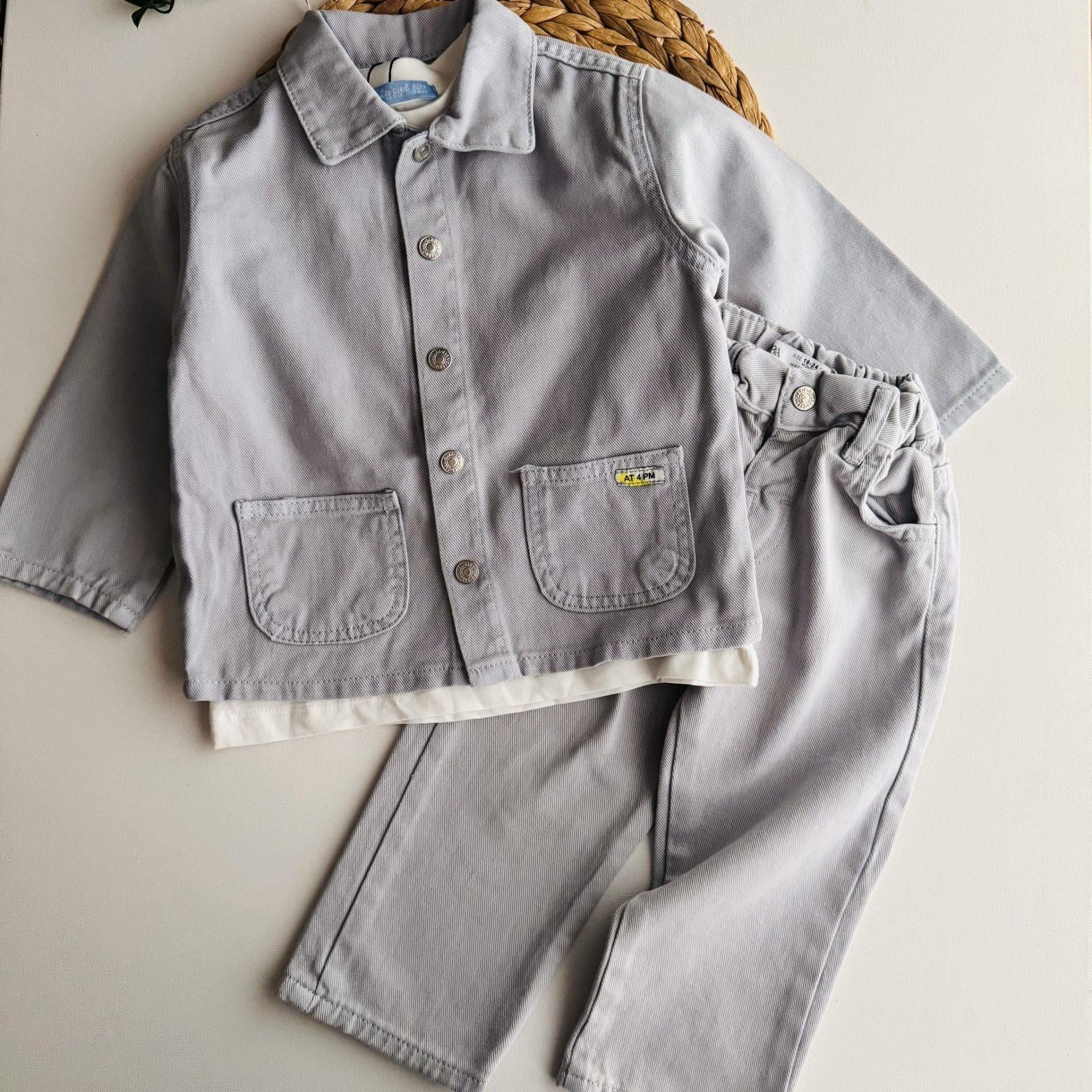 Basic Ceket Pantolon Takım 2’li Set  - Gri