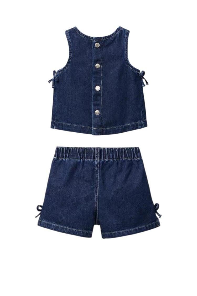 Denim Şort Duru Takım - Mavi