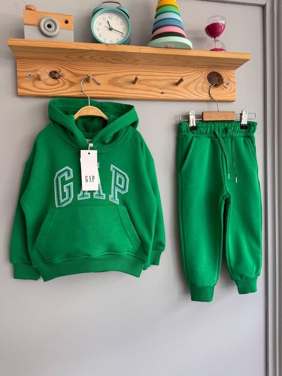Logolu Nakışlı Unisex Takım - Yeşil