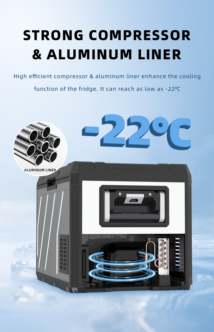 Antuncle U50-D 50L Kompresörlü Taşınabilir Araç Dondurucu Buzdolabı