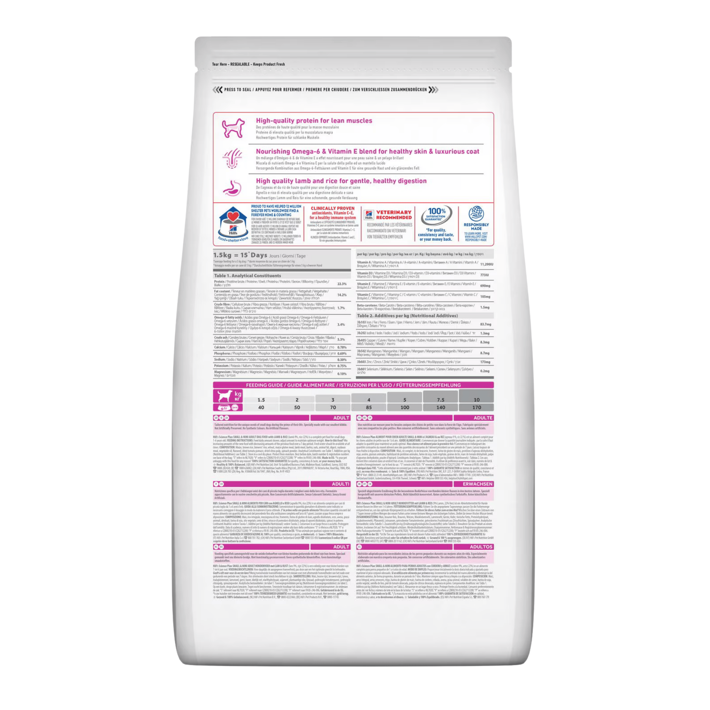 Hill's SP Kuzulu ve Pirinçli Küçük ve Mini Irk Yetişkin Köpek Maması 1,5KG