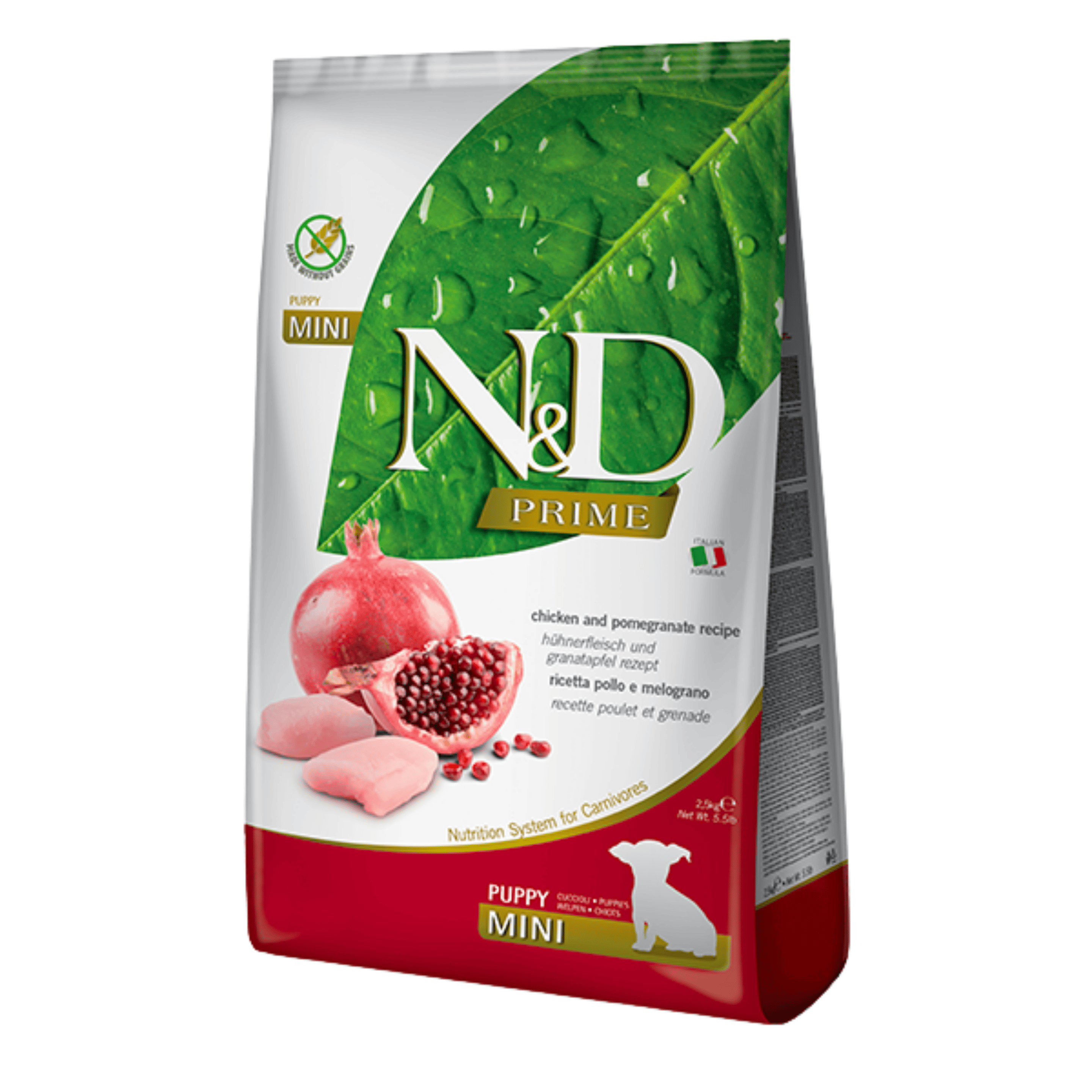 N&D Prime Tahılsız Tavuk ve Narlı Küçük Irk Yavru Köpek Maması 2,5 Kg