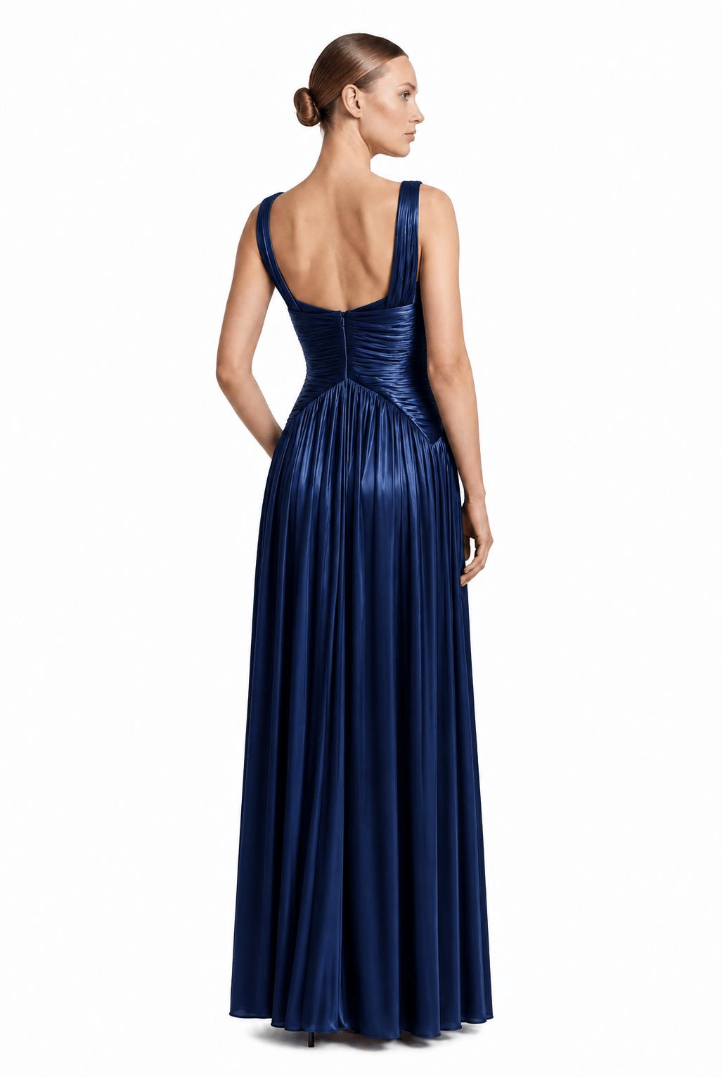 Lacivert Pliseli Organze Abiye Abiye P-0000019603-LACİVERTLAC36