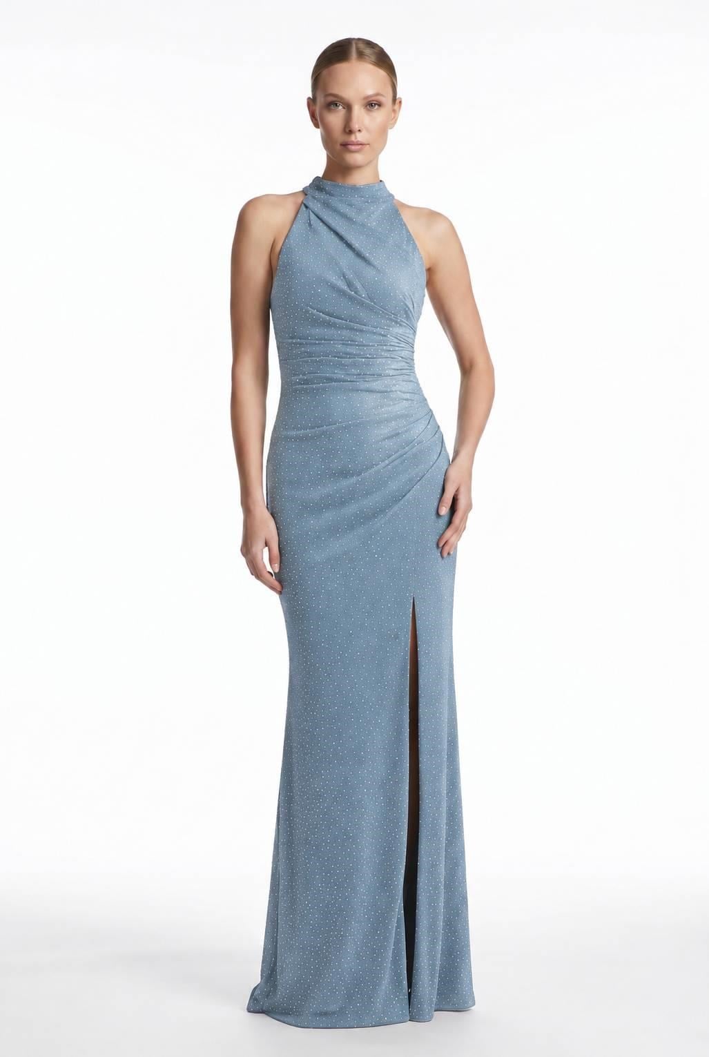 Mint Halter Yaka Taş İşlemeli Abiye Abiye P-0000019039-MİNTMNT40