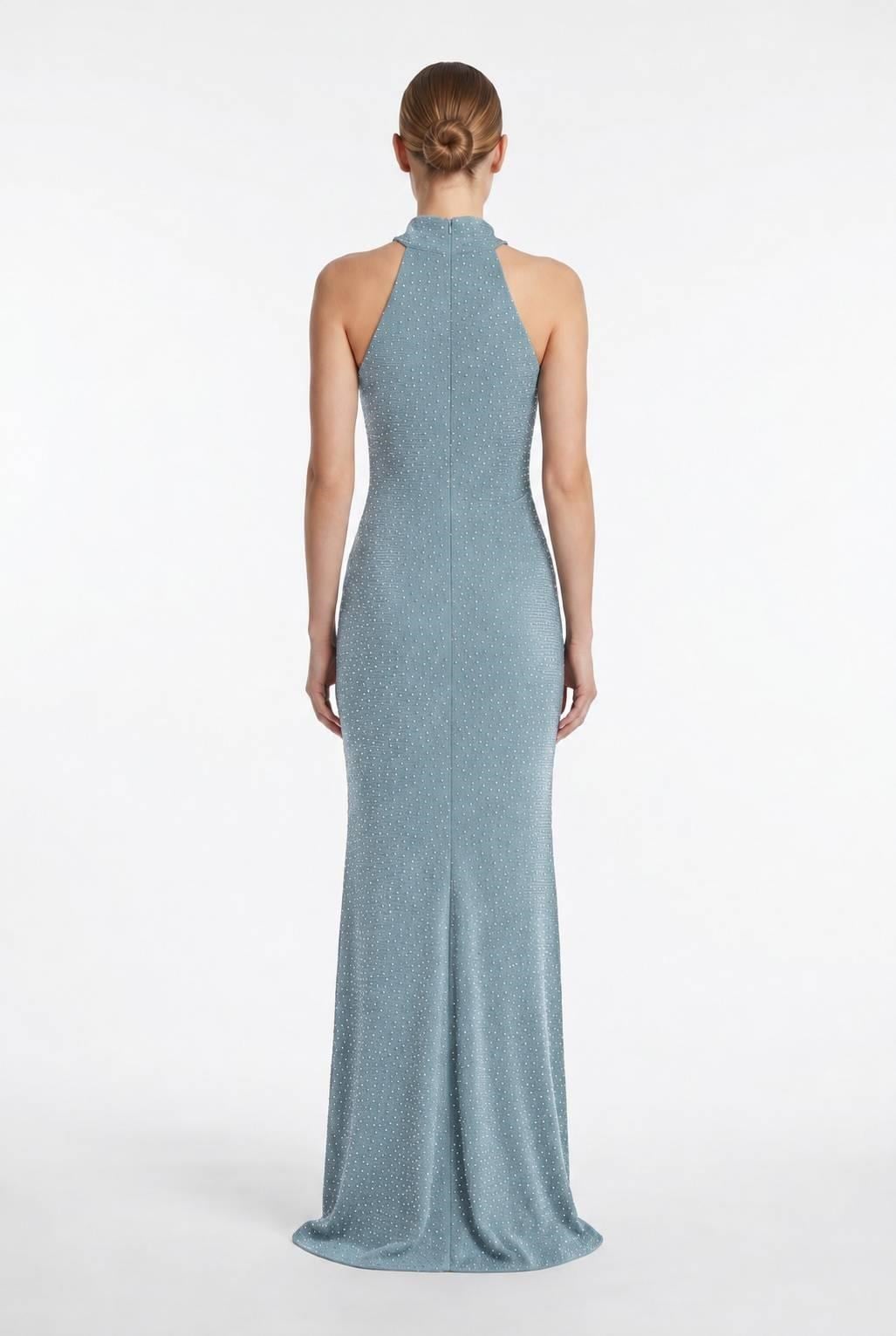 Mint Halter Yaka Taş İşlemeli Abiye Abiye P-0000019039-MİNTMNT40