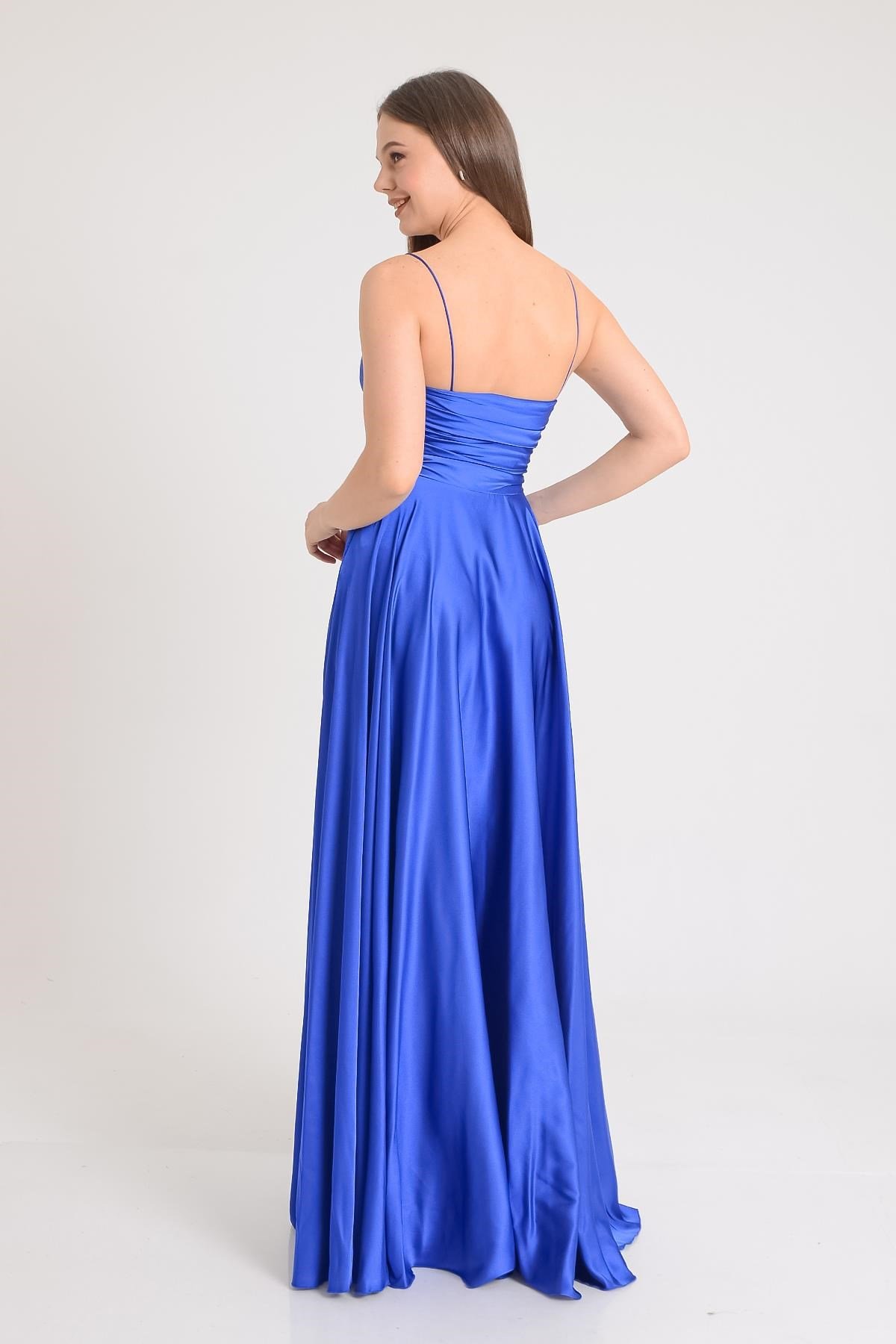 Saks İp Askılı Tokalı Abiye Elbise Abiye P-0000010973-SAKSSKS38