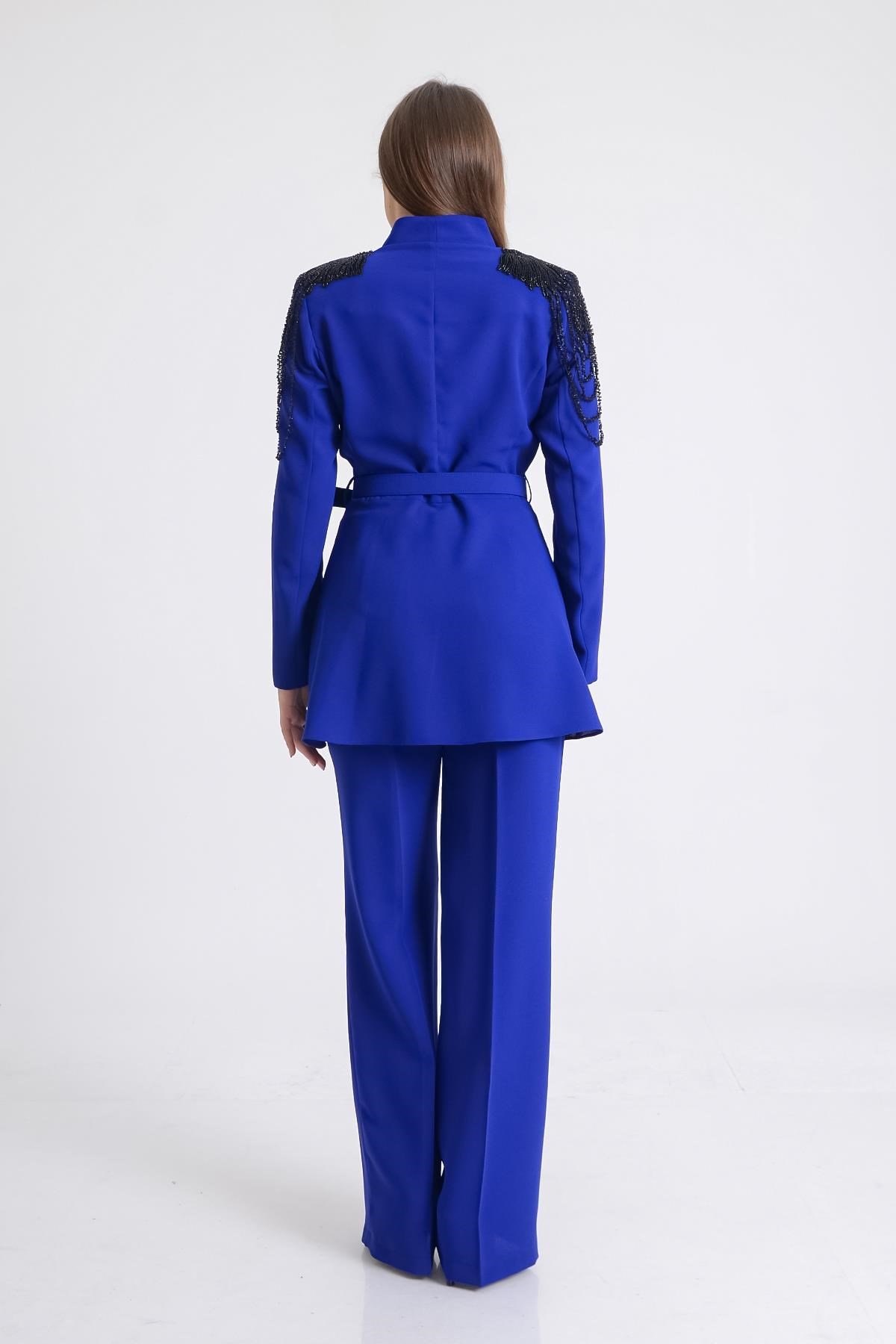 Saks Omuzu İşlemeli Ceketli Takım Abiye P-0000010665-SAKSSKS44