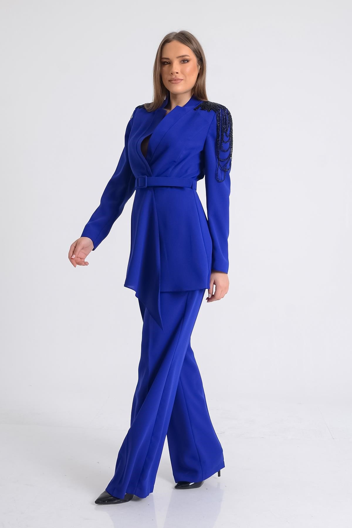 Saks Omuzu İşlemeli Ceketli Takım Abiye P-0000010665-SAKSSKS44