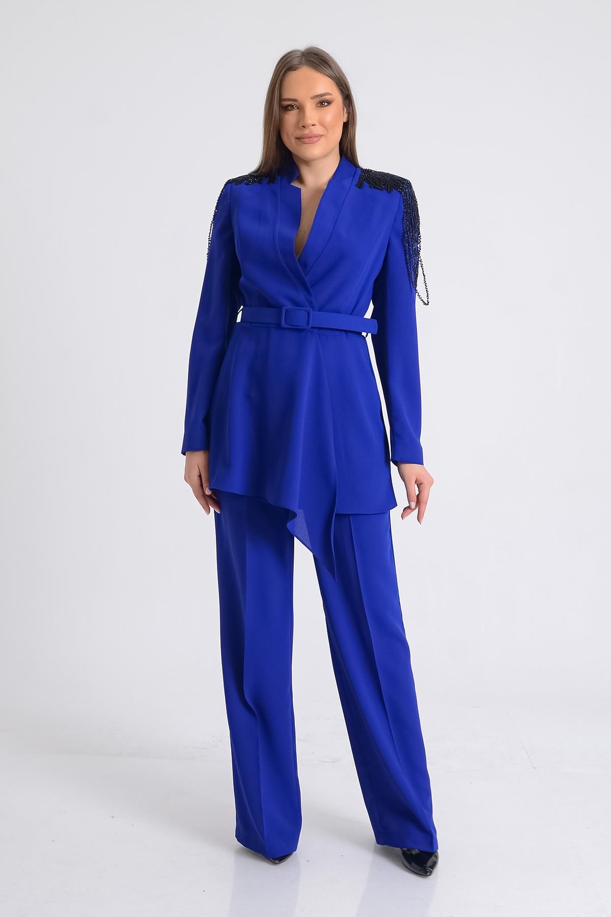 Saks Omuzu İşlemeli Ceketli Takım Abiye P-0000010665-SAKSSKS44