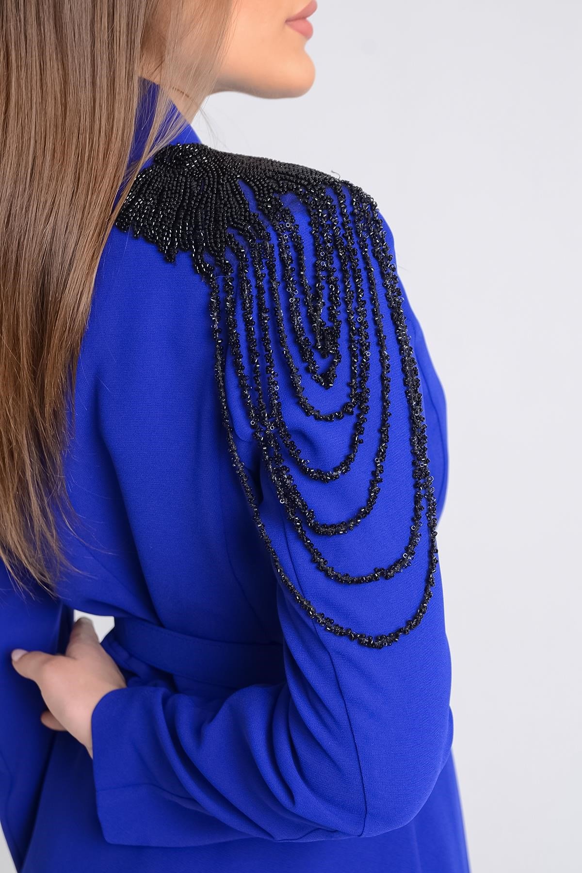 Saks Omuzu İşlemeli Ceketli Takım Abiye P-0000010665-SAKSSKS44