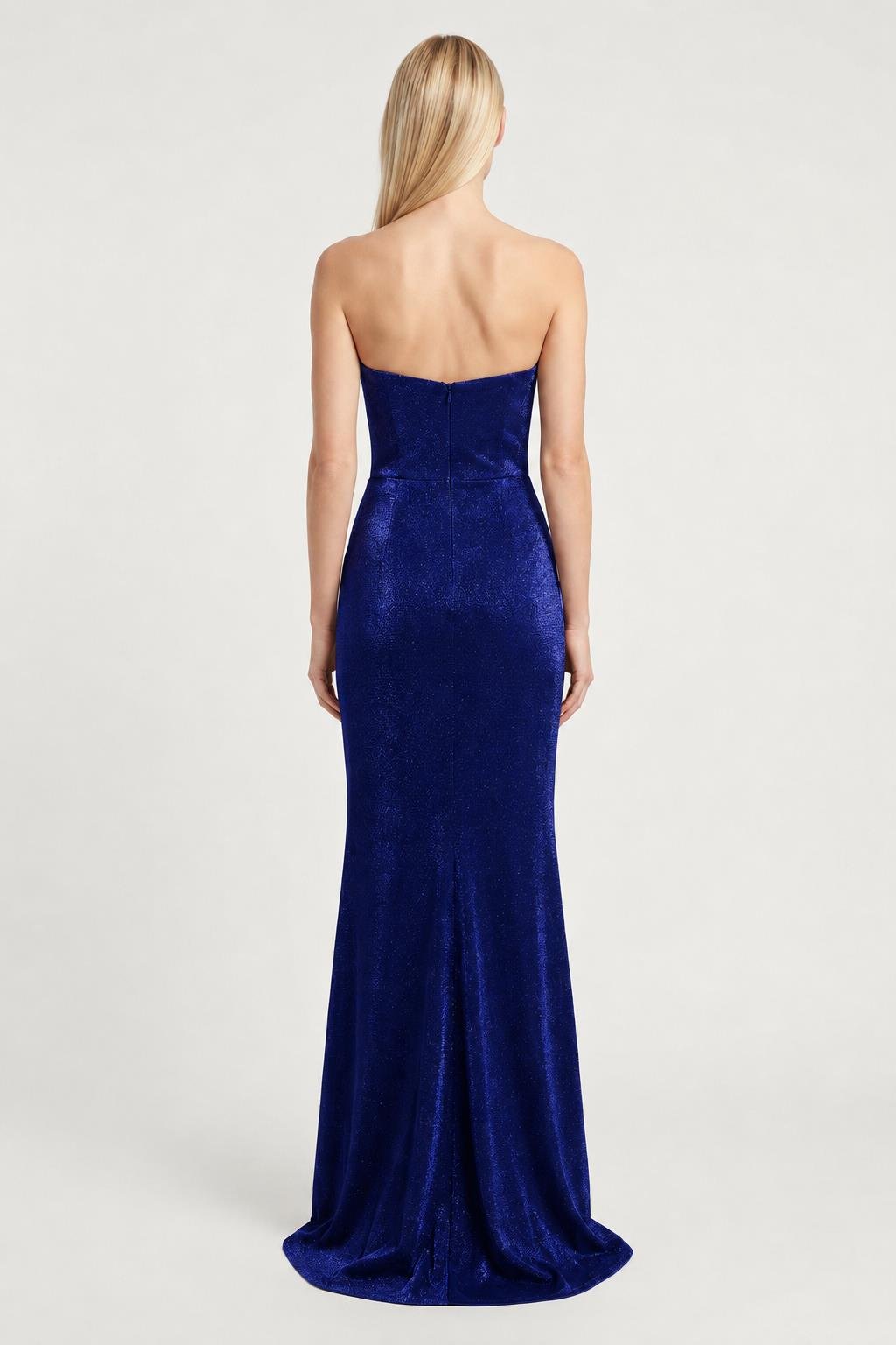 Saks Simli Yakası Balenli Straplez Abiye Abiye P-0000018634-SAKSSKS38