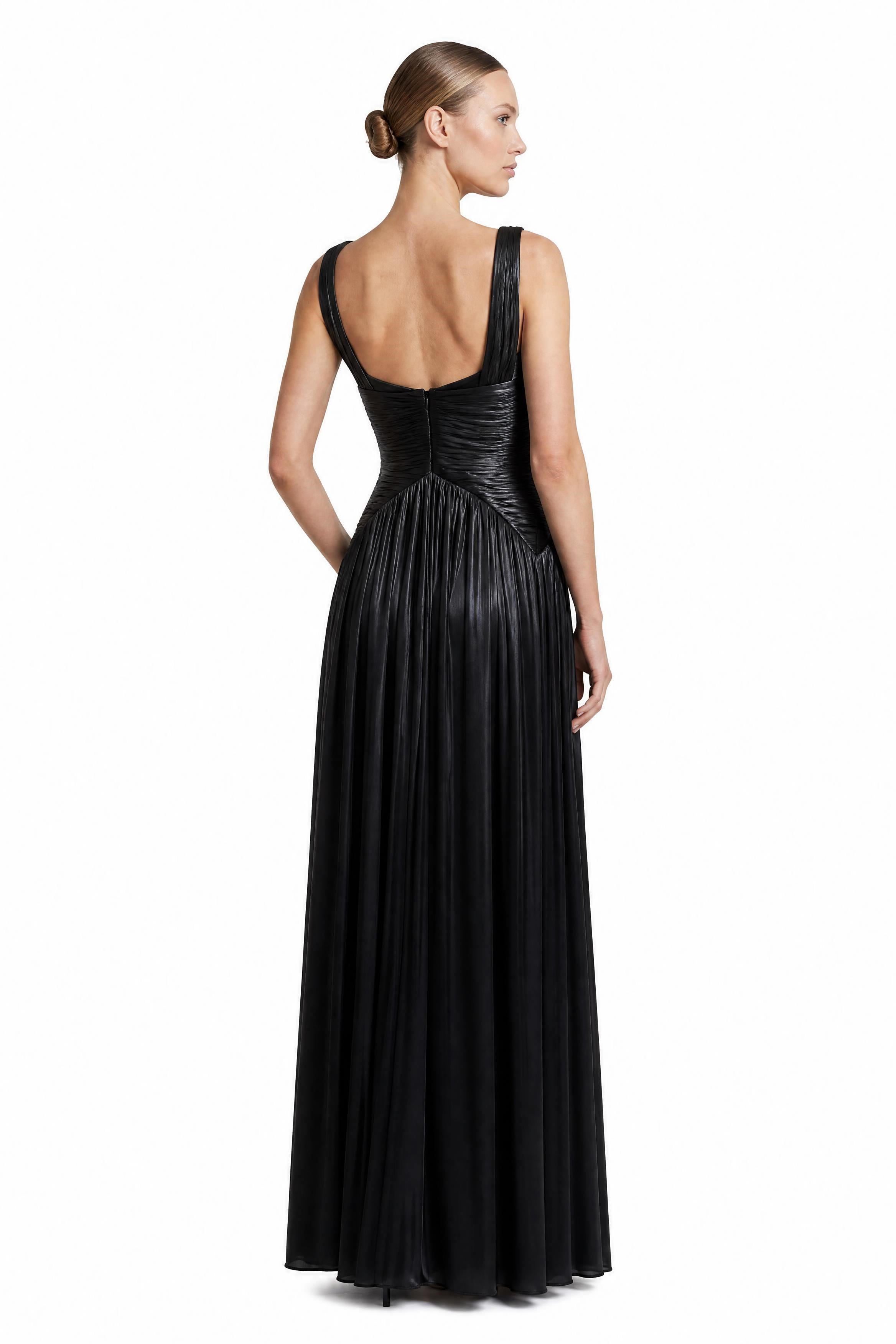 Siyah Pliseli Organze Abiye Abiye P-0000019603-SİYAHSYH36